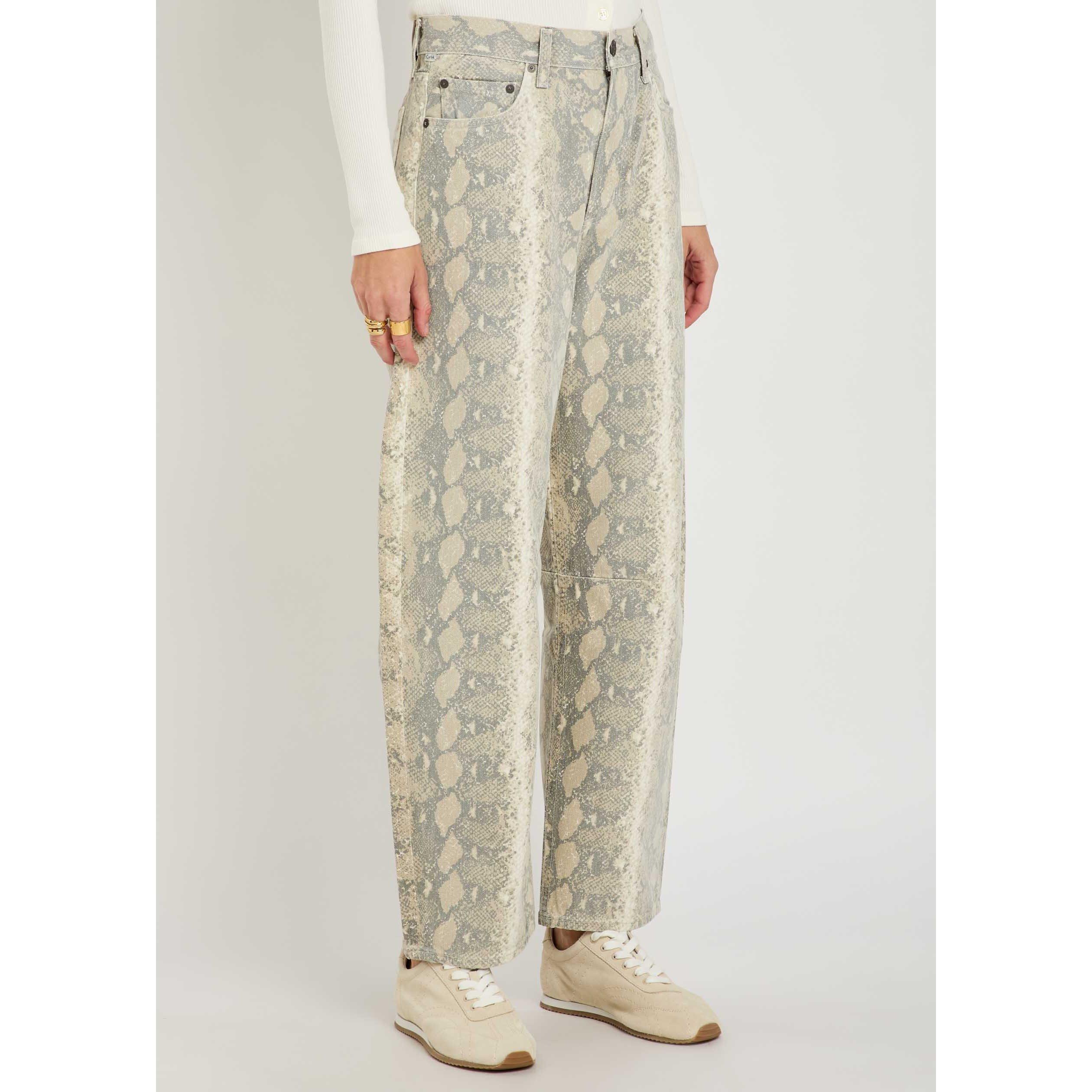 MULTICOLOURED - Citizens Of Humanity - Women's Miro Python Cotton Tapered Jeans - 2