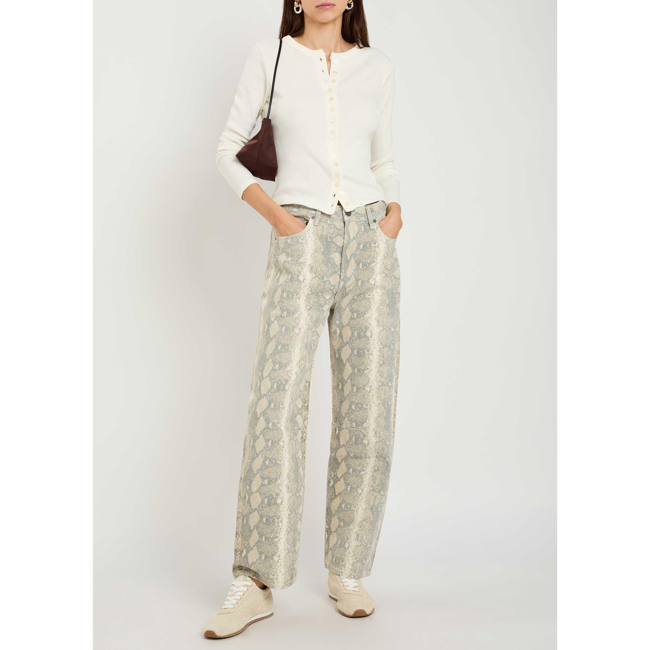 MULTICOLOURED - Citizens Of Humanity - Women's Miro Python Cotton Tapered Jeans - 5