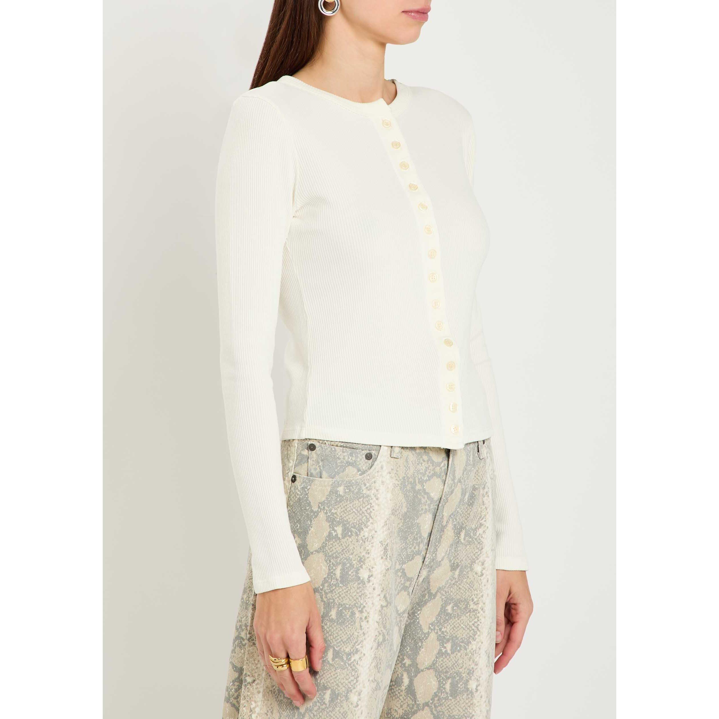 OFF WHITE - Citizens Of Humanity - Women's Kari Cotton Slim-Fit Cardigan - 2