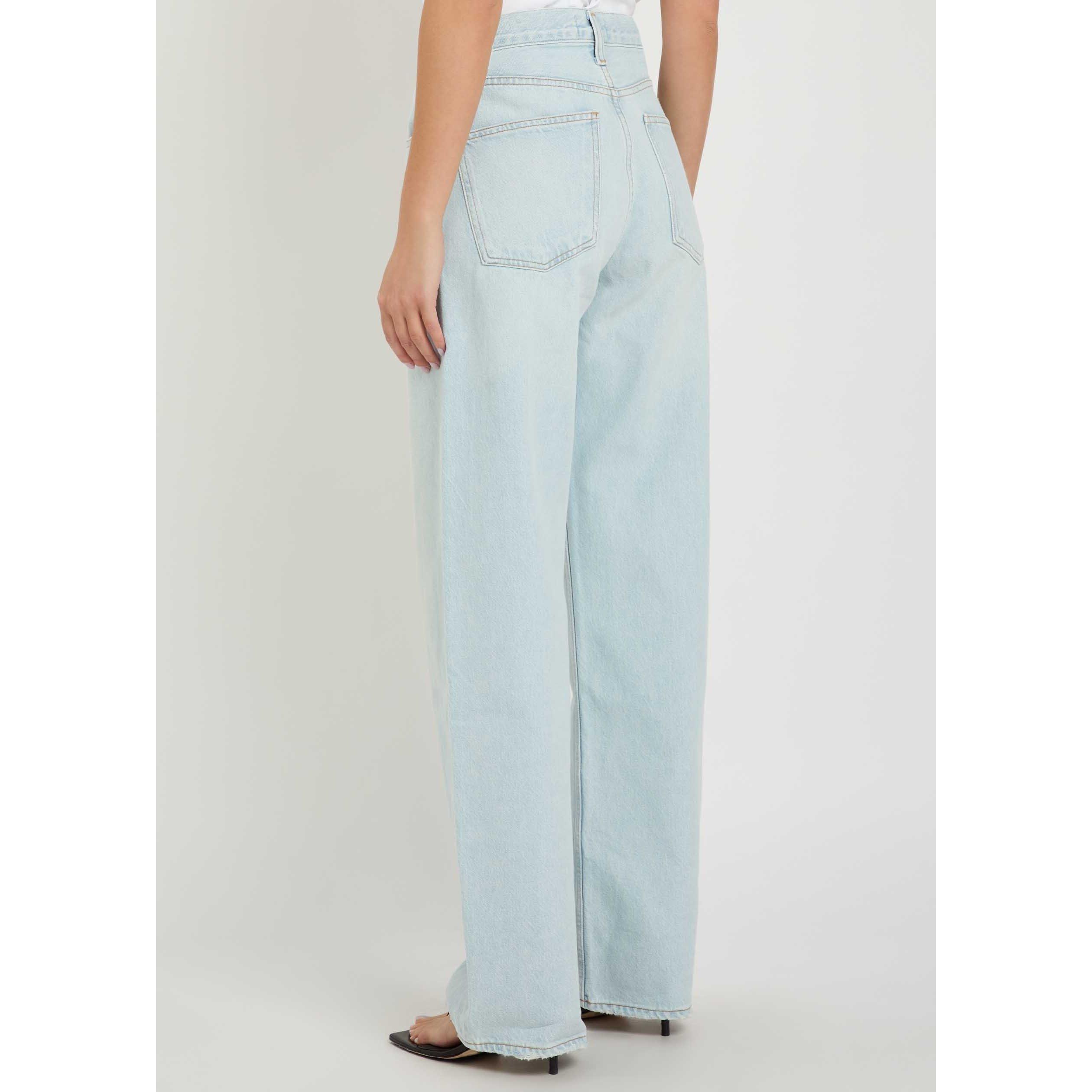 LIGHT BLUE - Agolde - Women's Arc Tangent Wide-Leg Jeans - 3