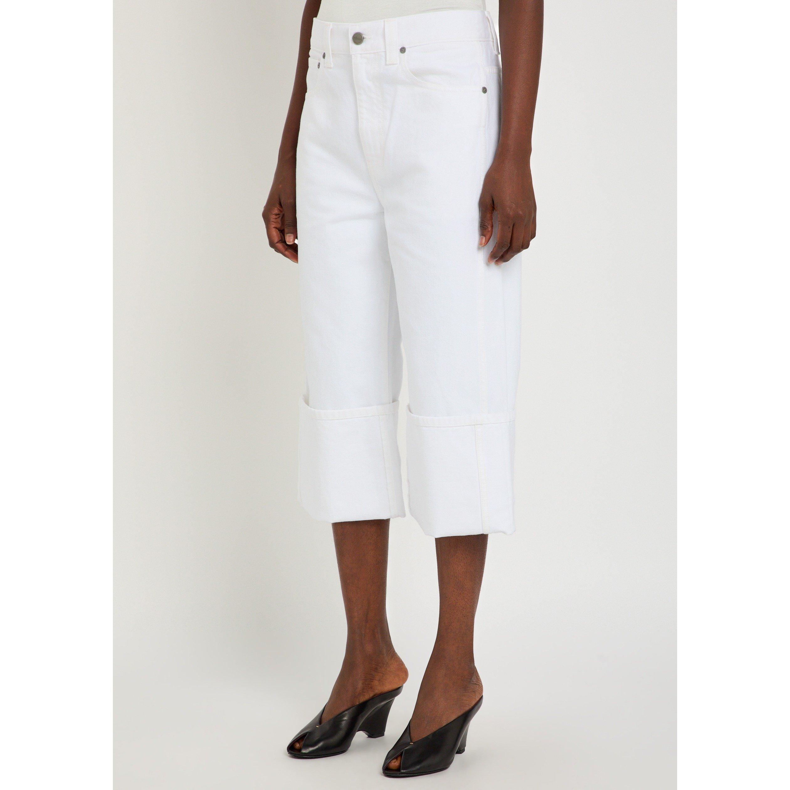 WHITE - Khaite - Women's Boyle Cotton Wide Leg Jeans - 2