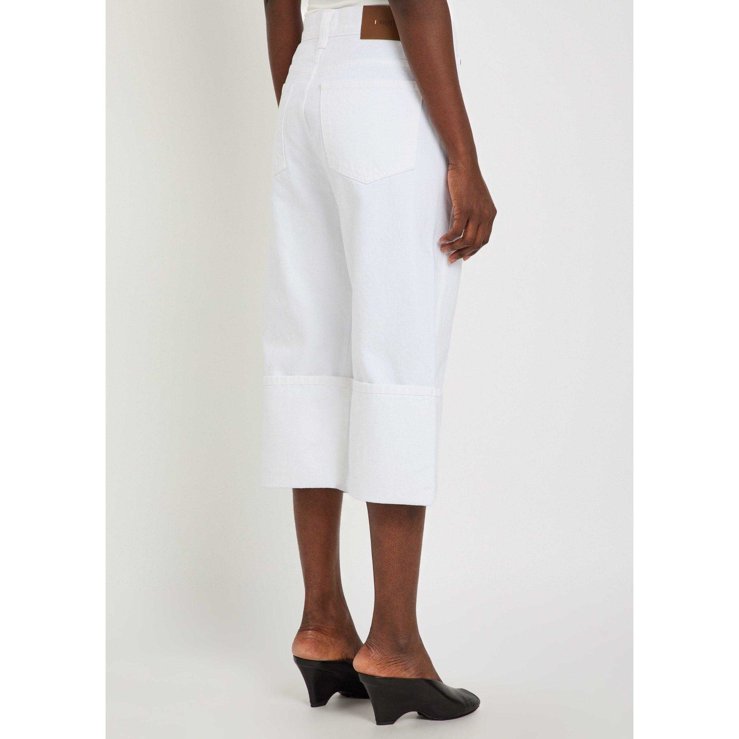 WHITE - Khaite - Women's Boyle Cotton Wide Leg Jeans - 3