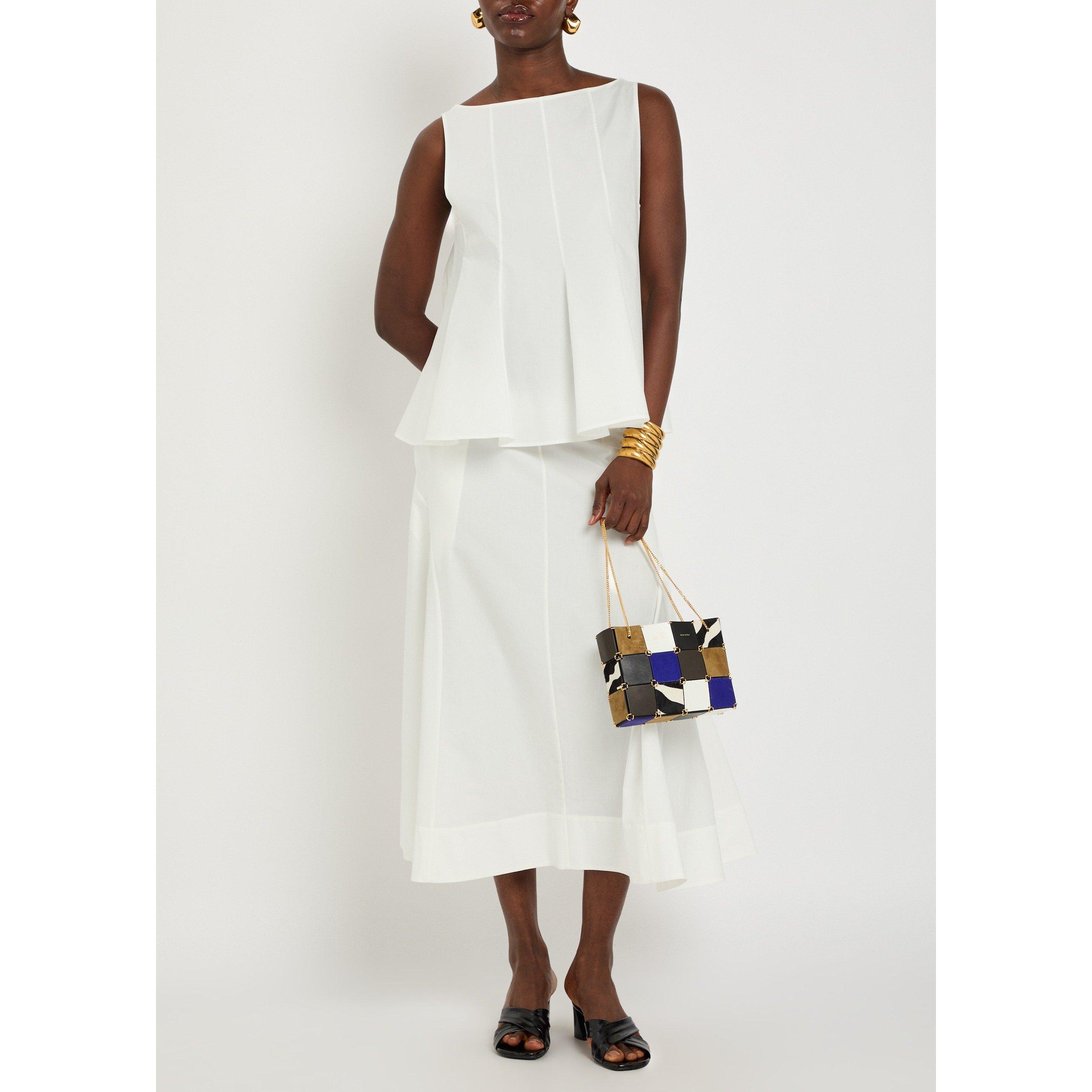 WHITE - Khaite - Women's Marita Cotton Slim-Fit Peplum Top - 5