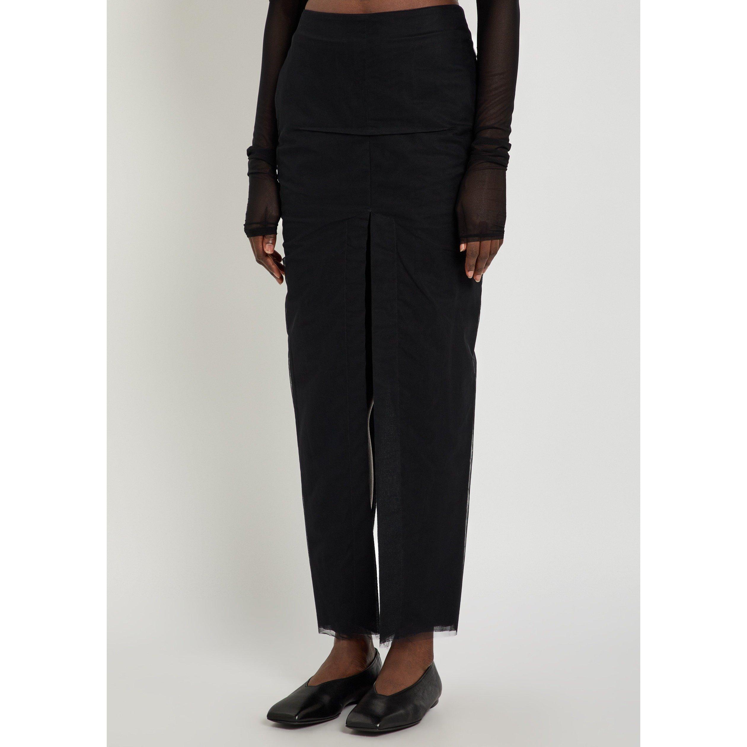 BLACK - Rick Owens - SLICED SKIRT - 2