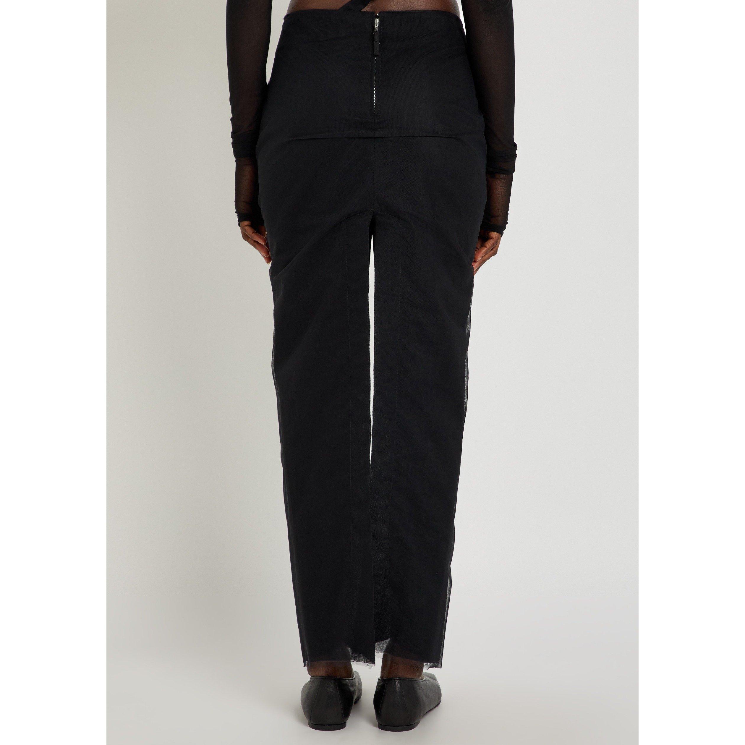 BLACK - Rick Owens - SLICED SKIRT - 3