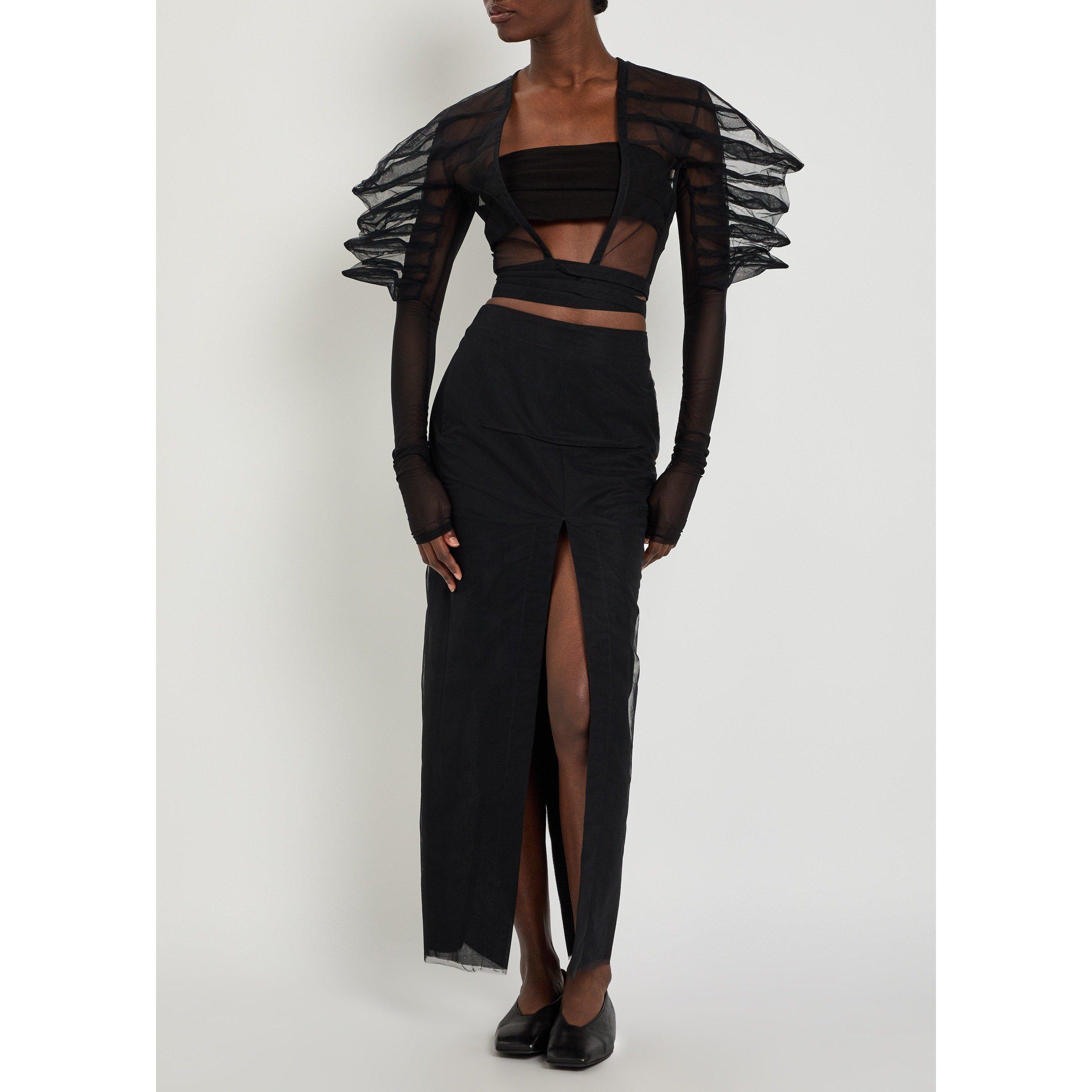 BLACK - Rick Owens - SLICED SKIRT - 5