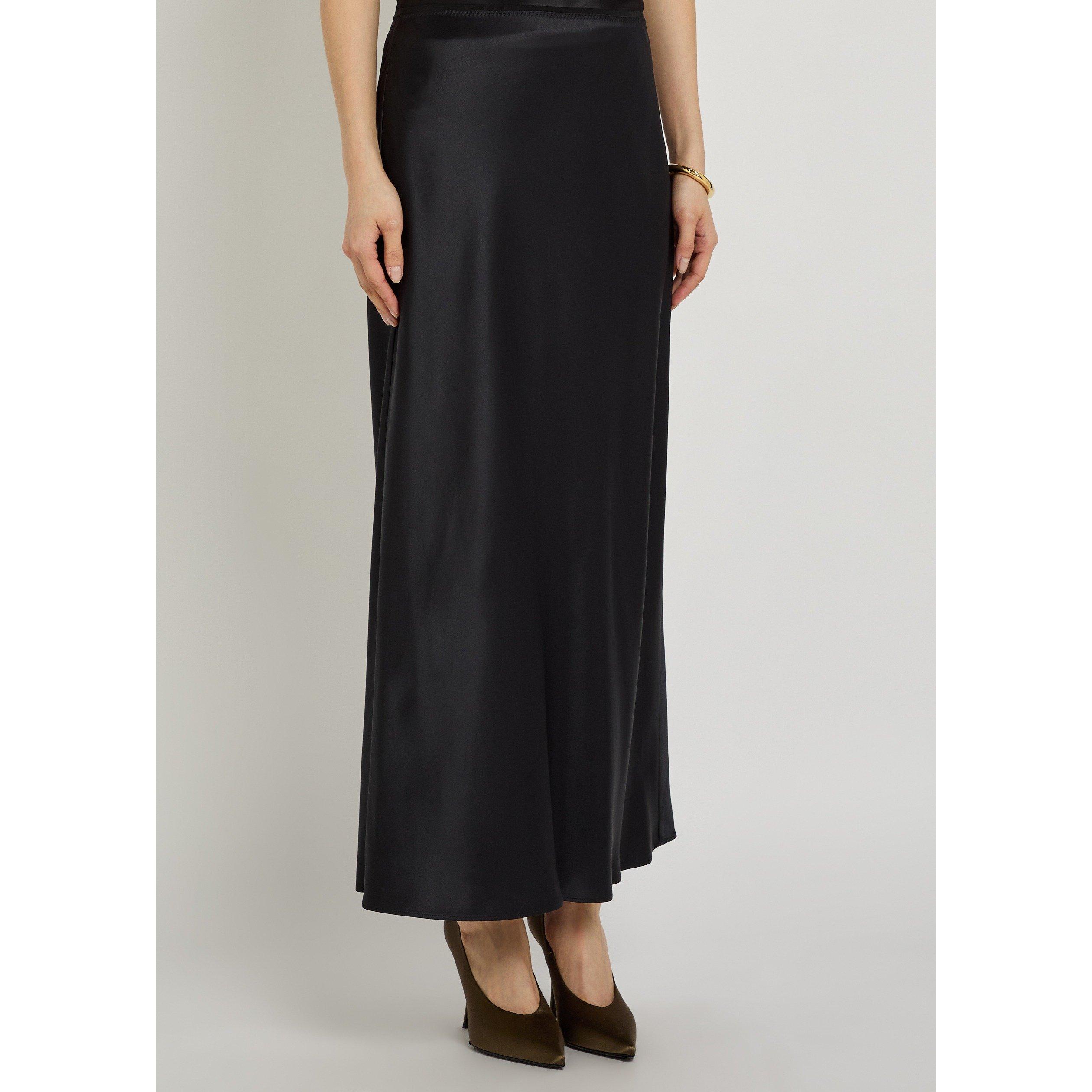 BLACK - Joseph - Women's Isaak Silk Slip Skirt - 2