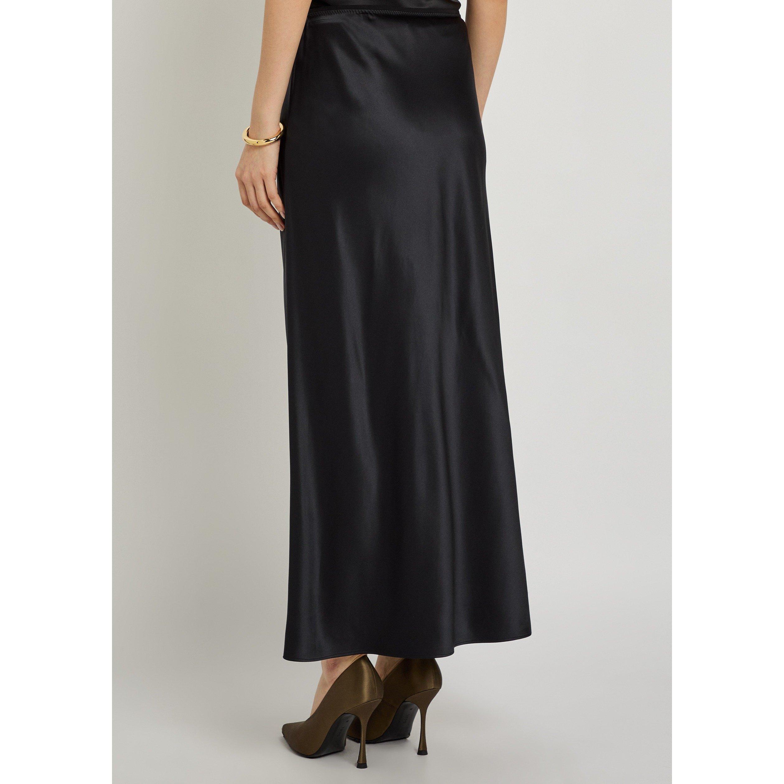 BLACK - Joseph - Women's Isaak Silk Slip Skirt - 3