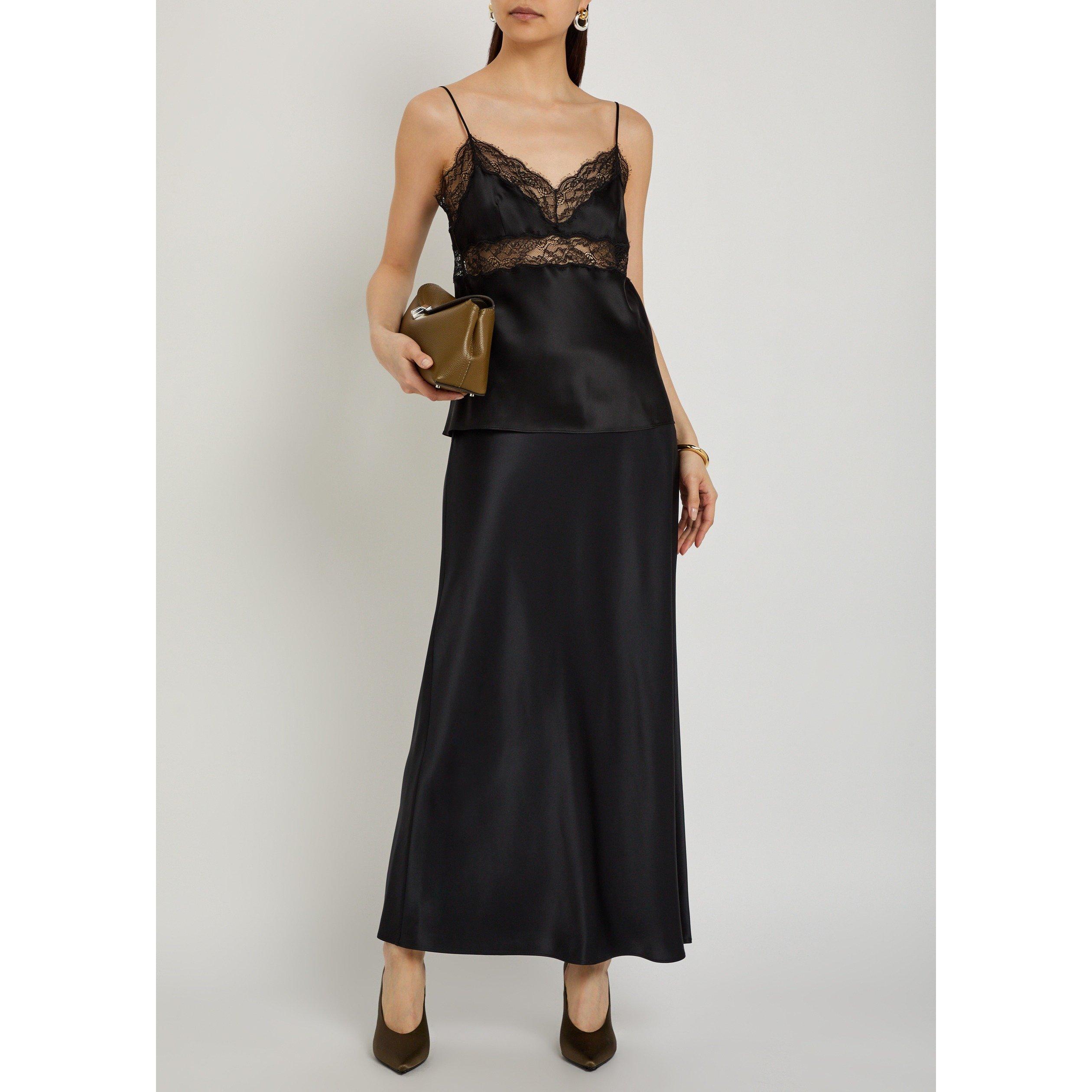 BLACK - Joseph - Women's Isaak Silk Slip Skirt - 5
