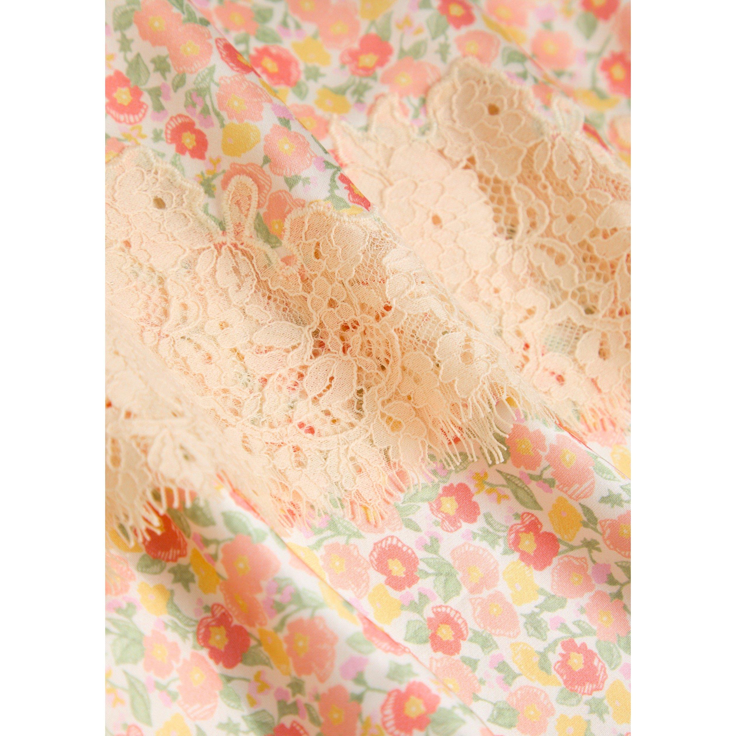 MULTICOLOURED - RIXO - Women's Matilde Floral Satin Midi Skirt - 4