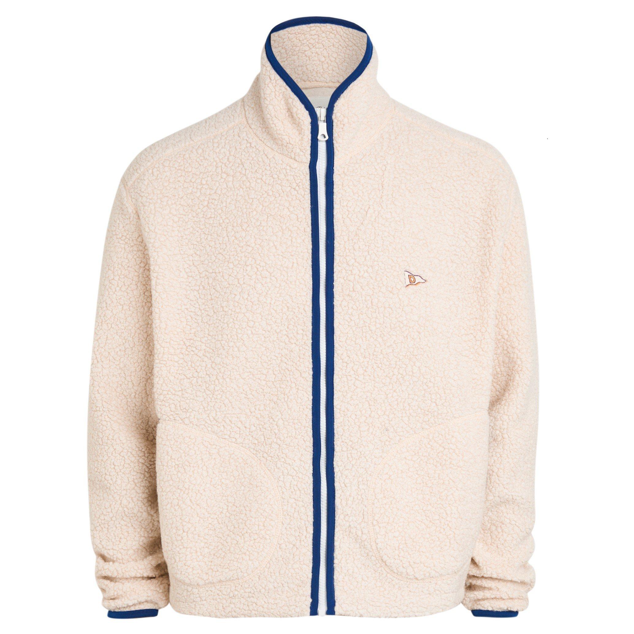 ECRU - Drakes - DRAKES WOOL ZIP FLEECE JKT - 1