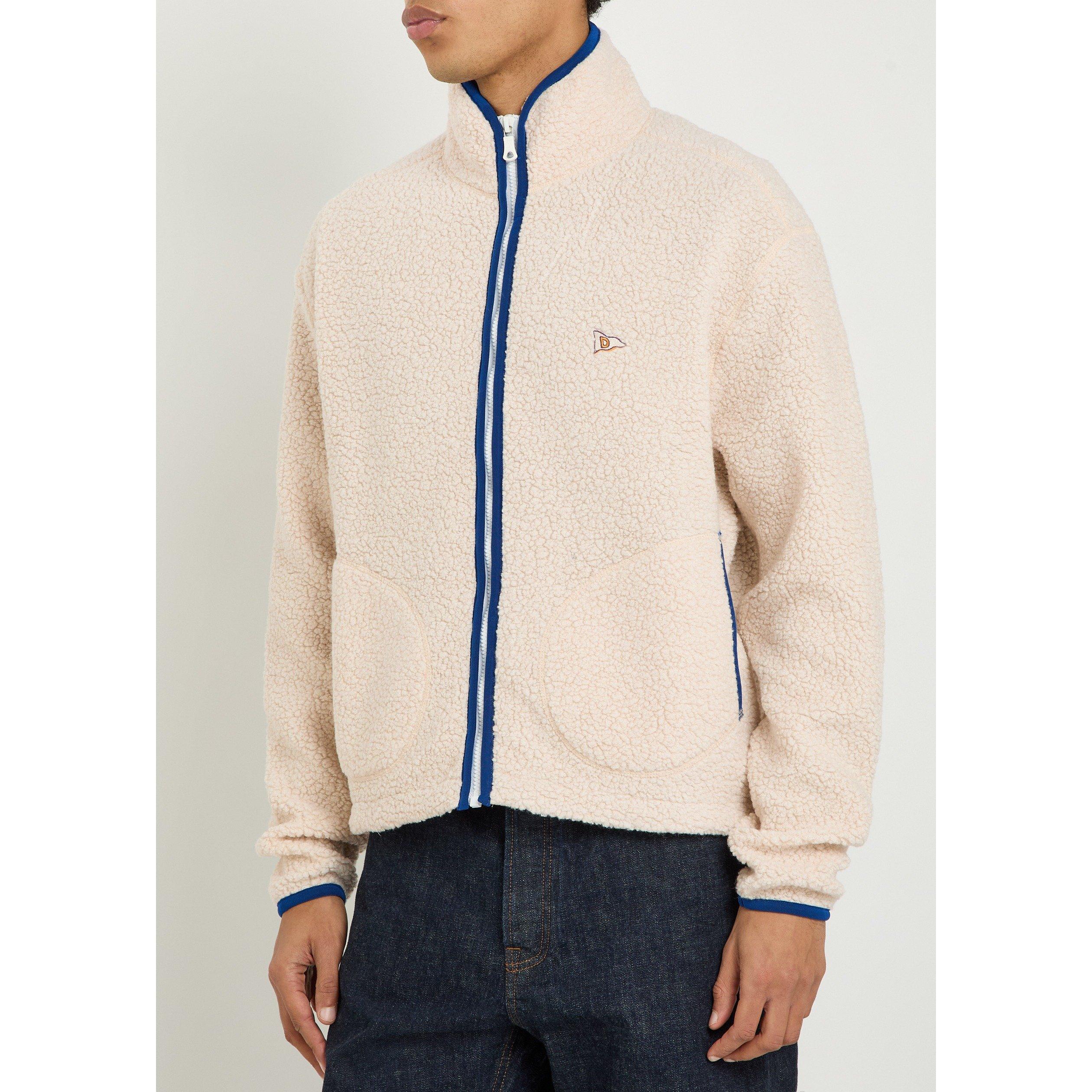 ECRU - Drakes - DRAKES WOOL ZIP FLEECE JKT - 2
