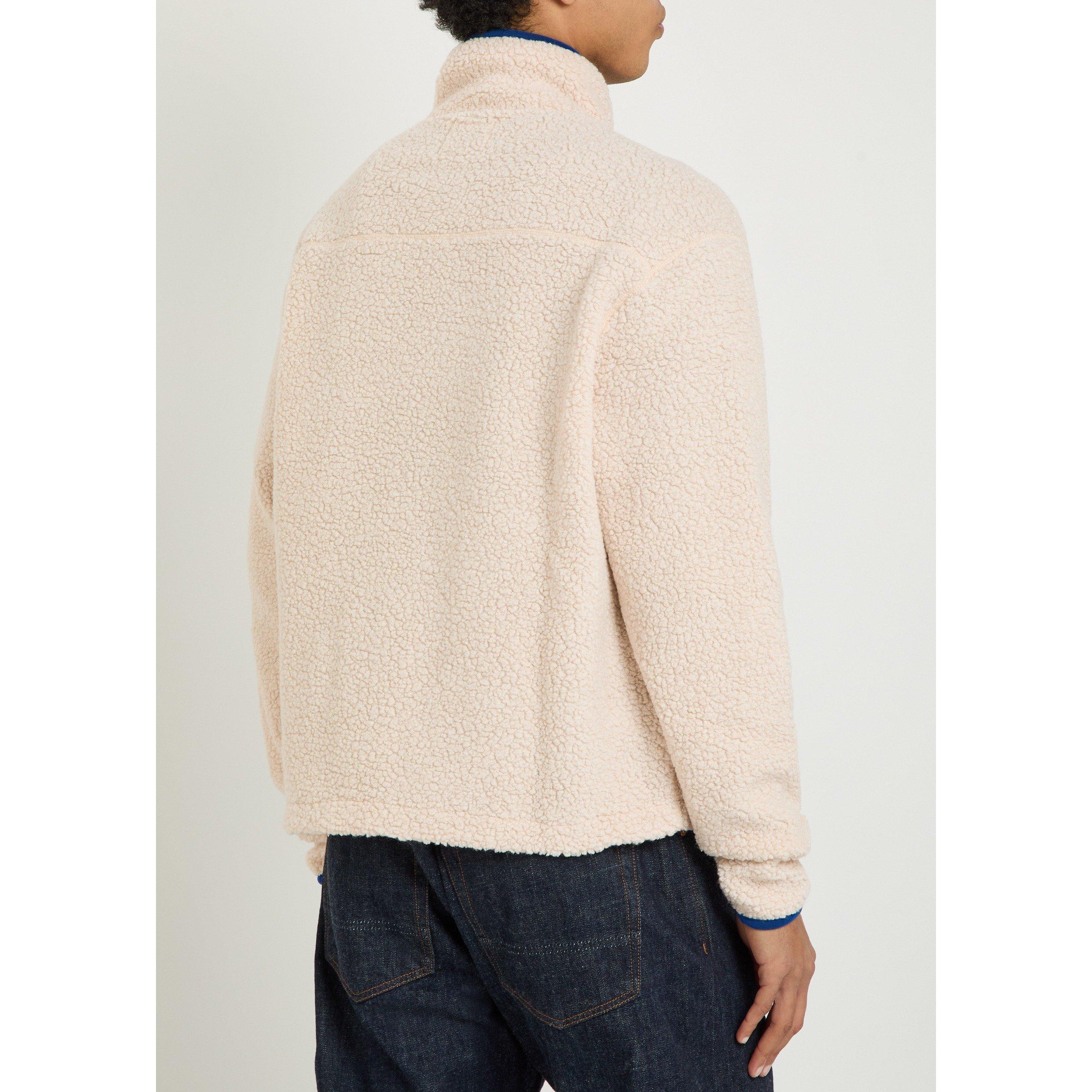 ECRU - Drakes - DRAKES WOOL ZIP FLEECE JKT - 3