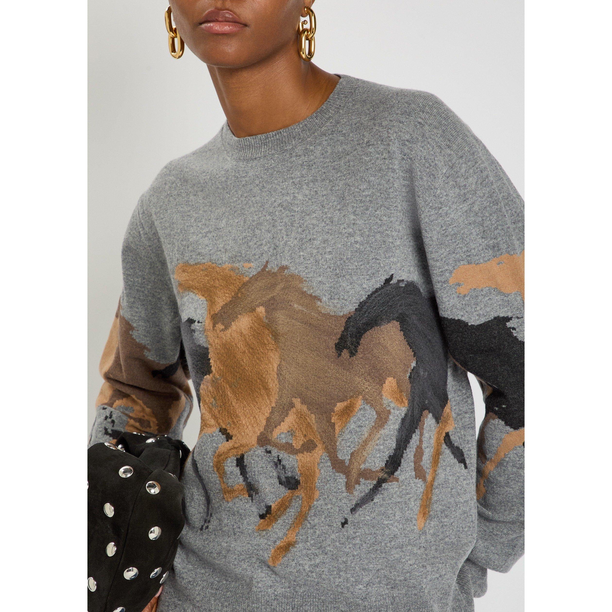 GREY AND OTHER - Stella McCartney - Racing Horses Jumper - 4