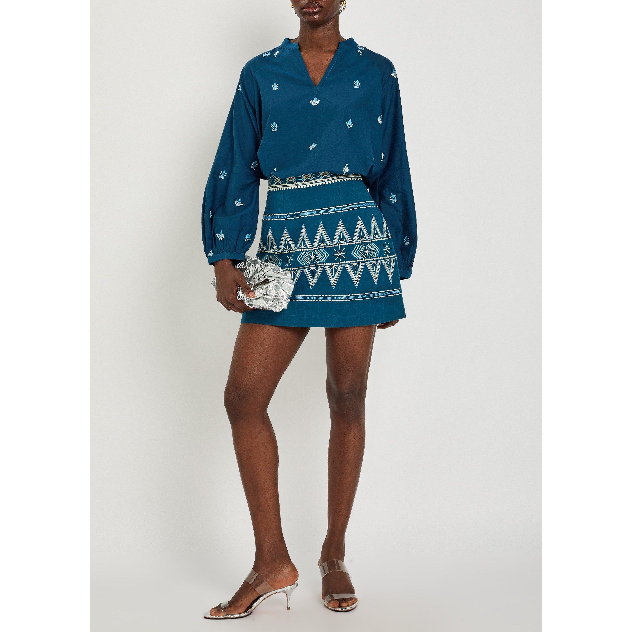 BLUE - Emporio Sirenuse - SS GIULIANA MINI SKIRT - 5
