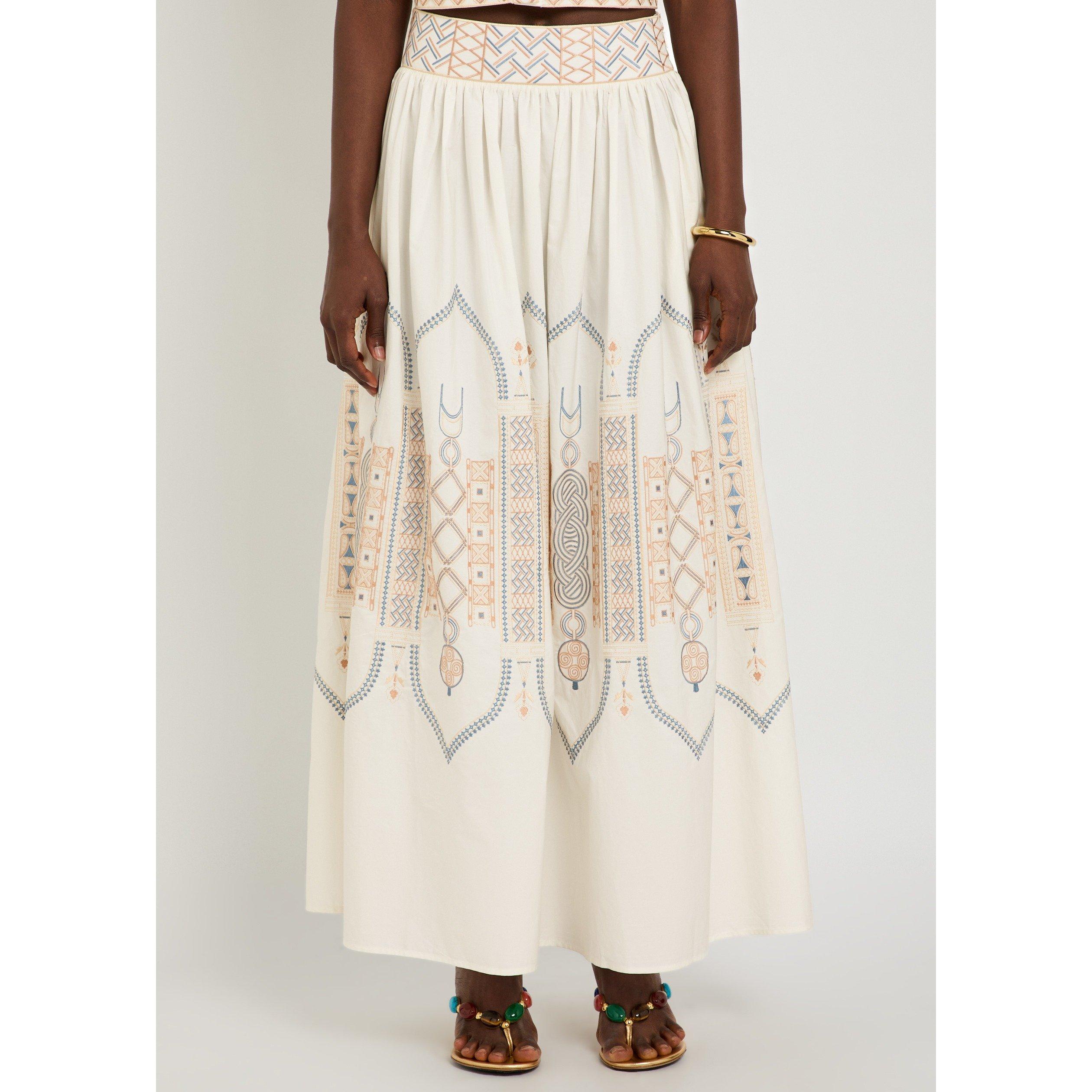 WHITE - Emporio Sirenuse - OMBRETTA LACE EMB SKIRT - 2