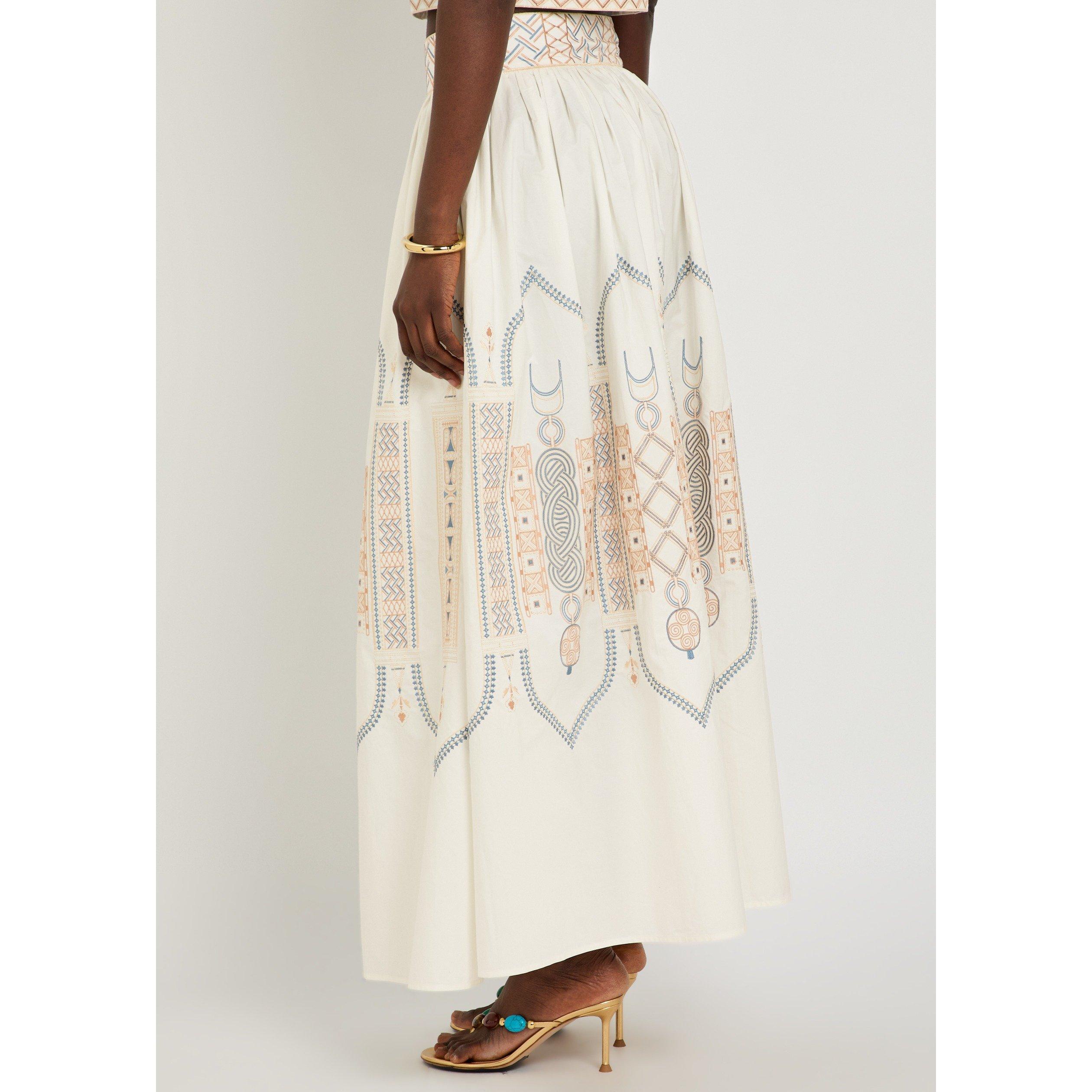 WHITE - Emporio Sirenuse - OMBRETTA LACE EMB SKIRT - 3