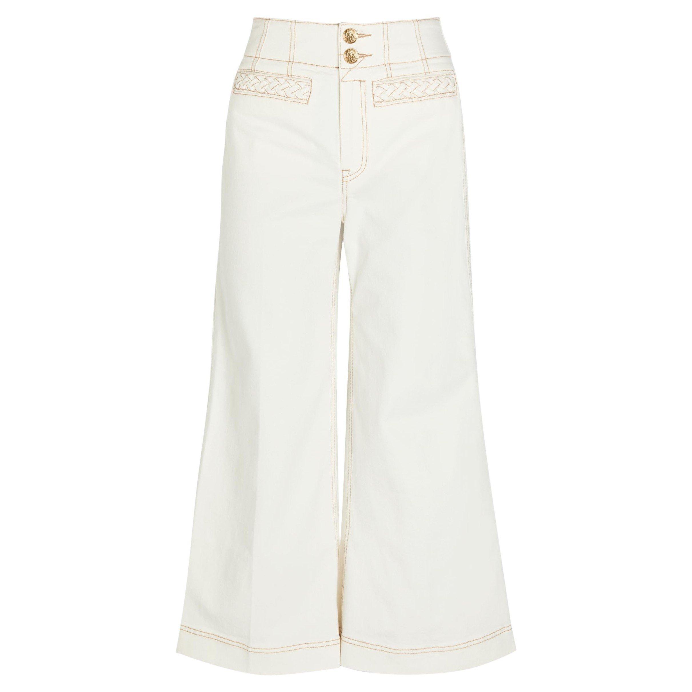 CREAM - Zimmermann - Roselight Cropped Flare Jean - 1