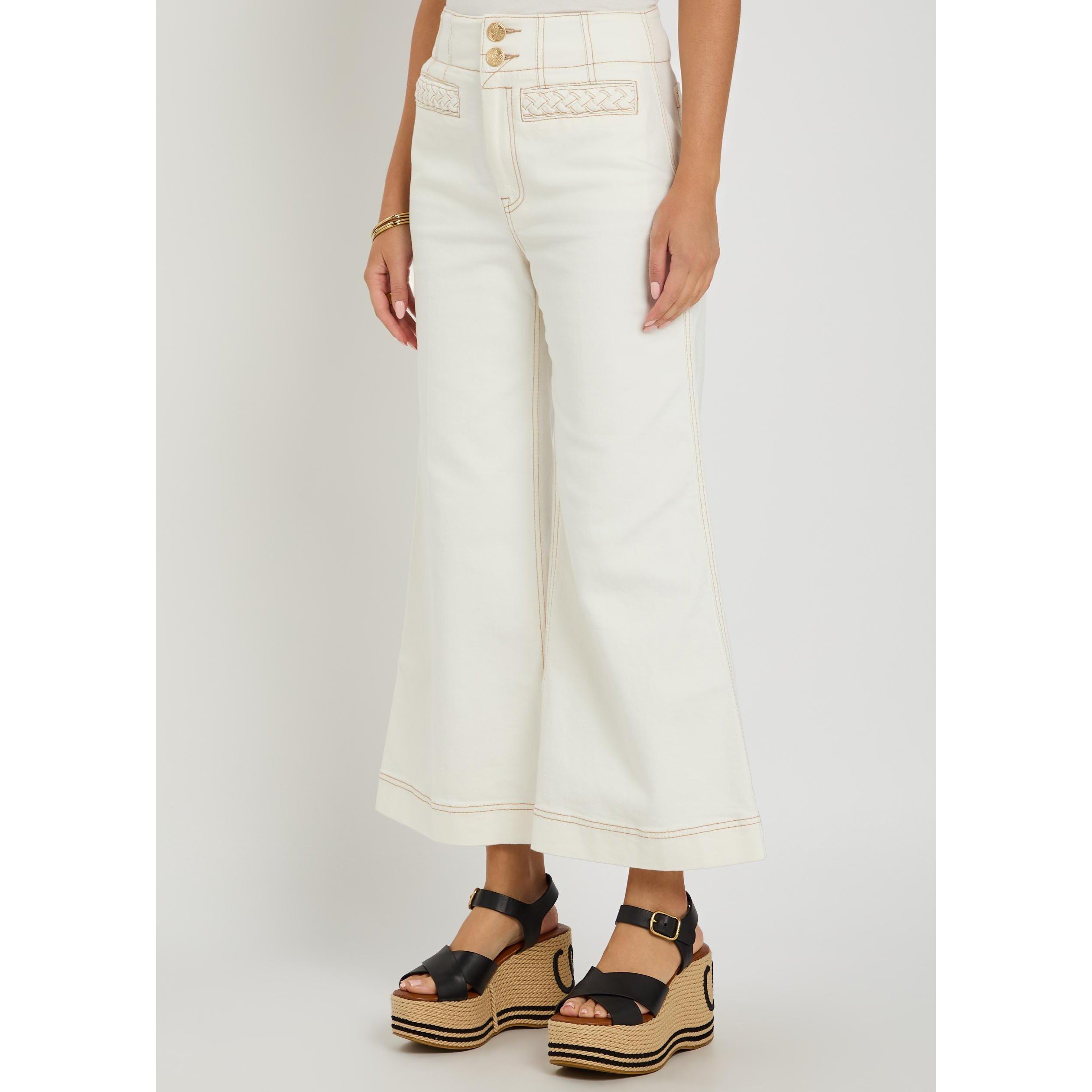 CREAM - Zimmermann - Roselight Cropped Flare Jean - 2