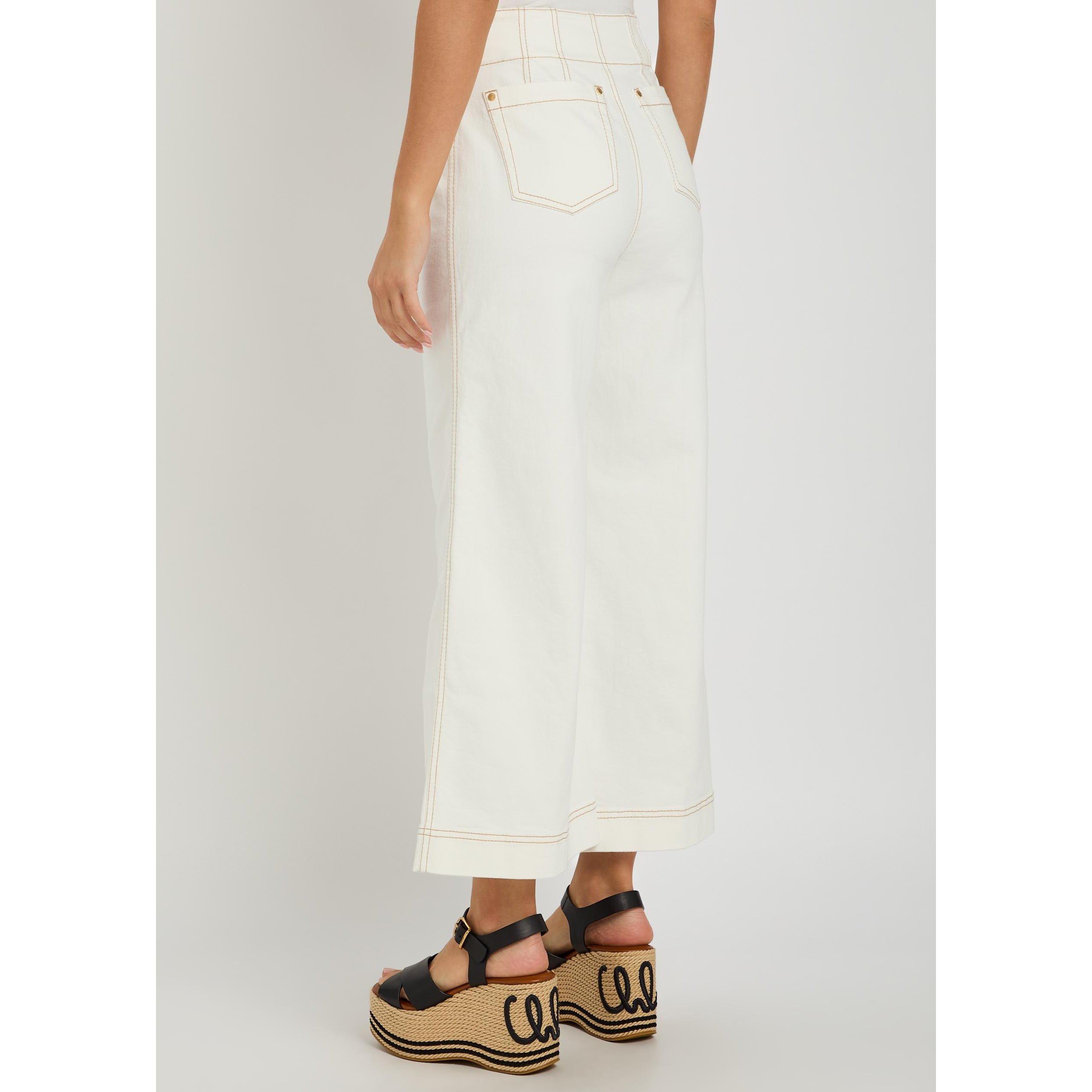 CREAM - Zimmermann - Roselight Cropped Flare Jean - 3