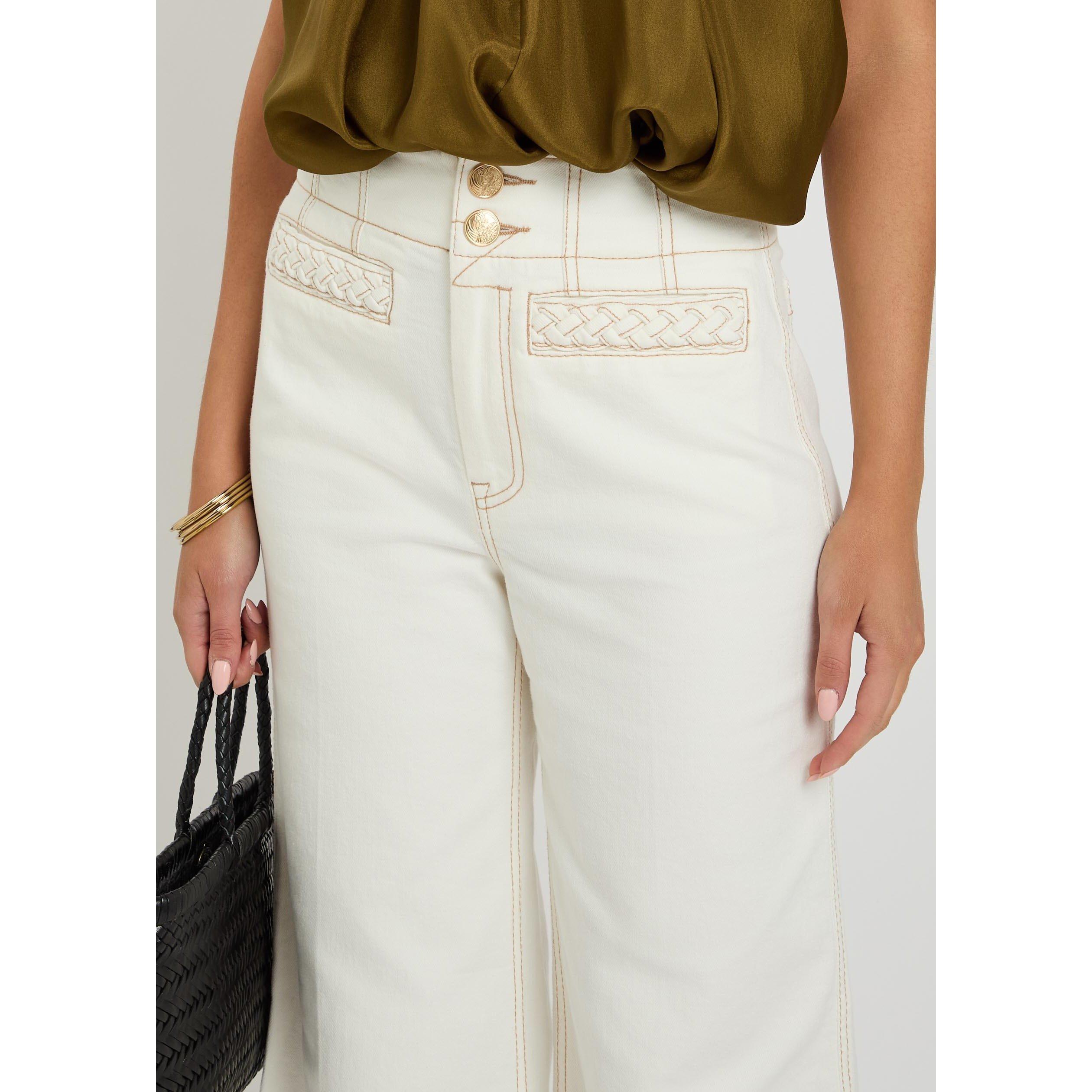 CREAM - Zimmermann - Roselight Cropped Flare Jean - 4