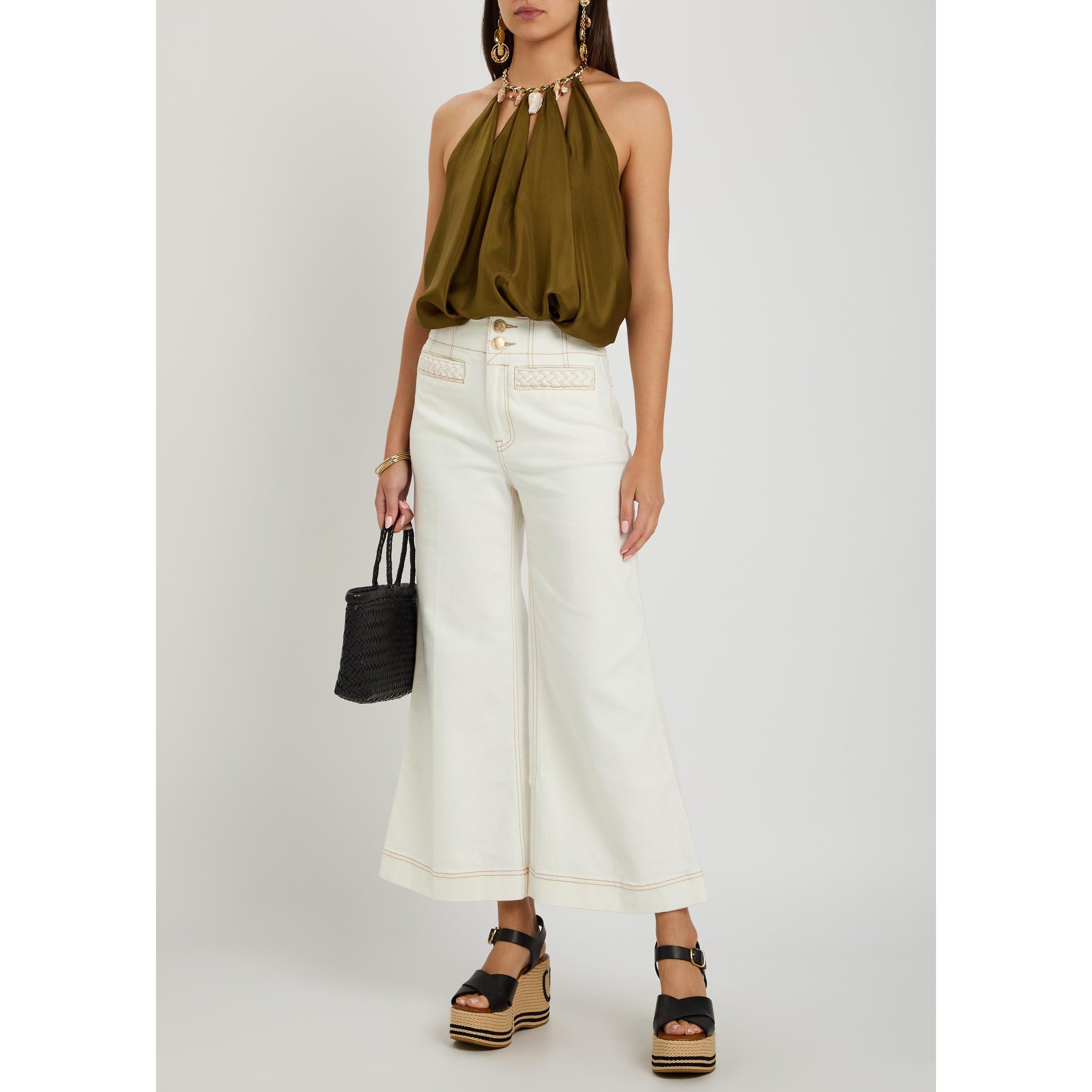 CREAM - Zimmermann - Roselight Cropped Flare Jean - 5