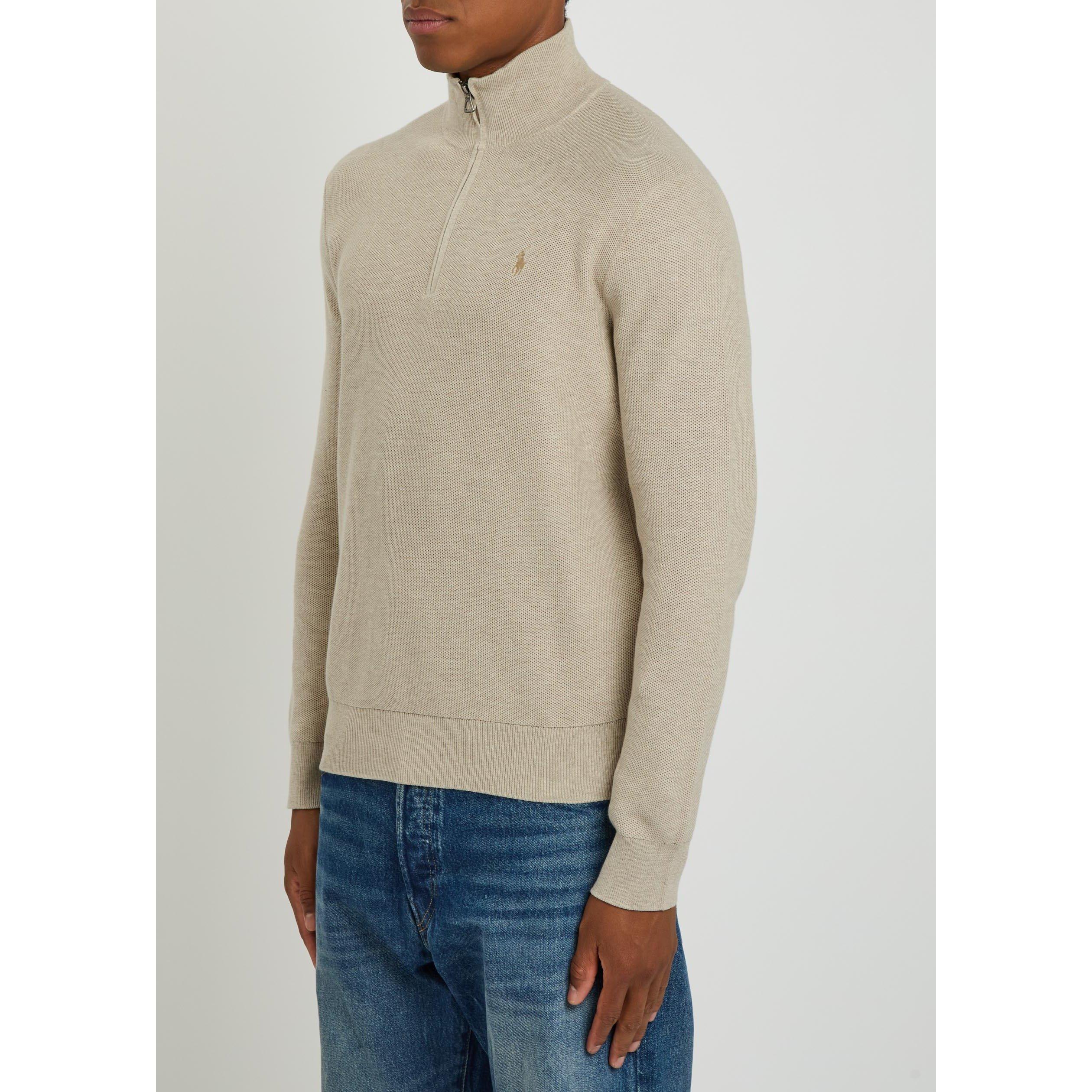 LIGHT BROWN - Polo Ralph Lauren - PRL LS HALF ZIP KNIT SWEATER - 2