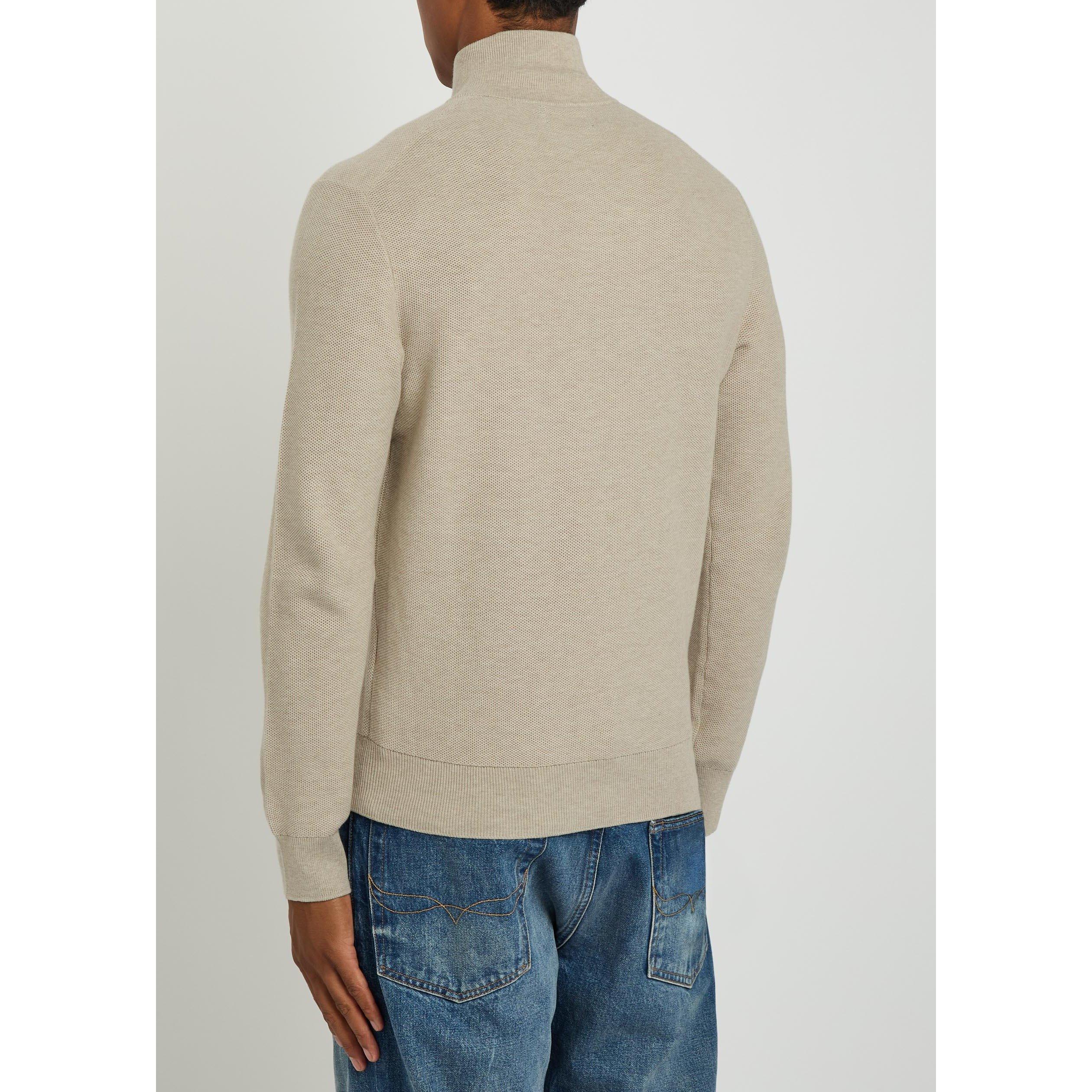 LIGHT BROWN - Polo Ralph Lauren - PRL LS HALF ZIP KNIT SWEATER - 3