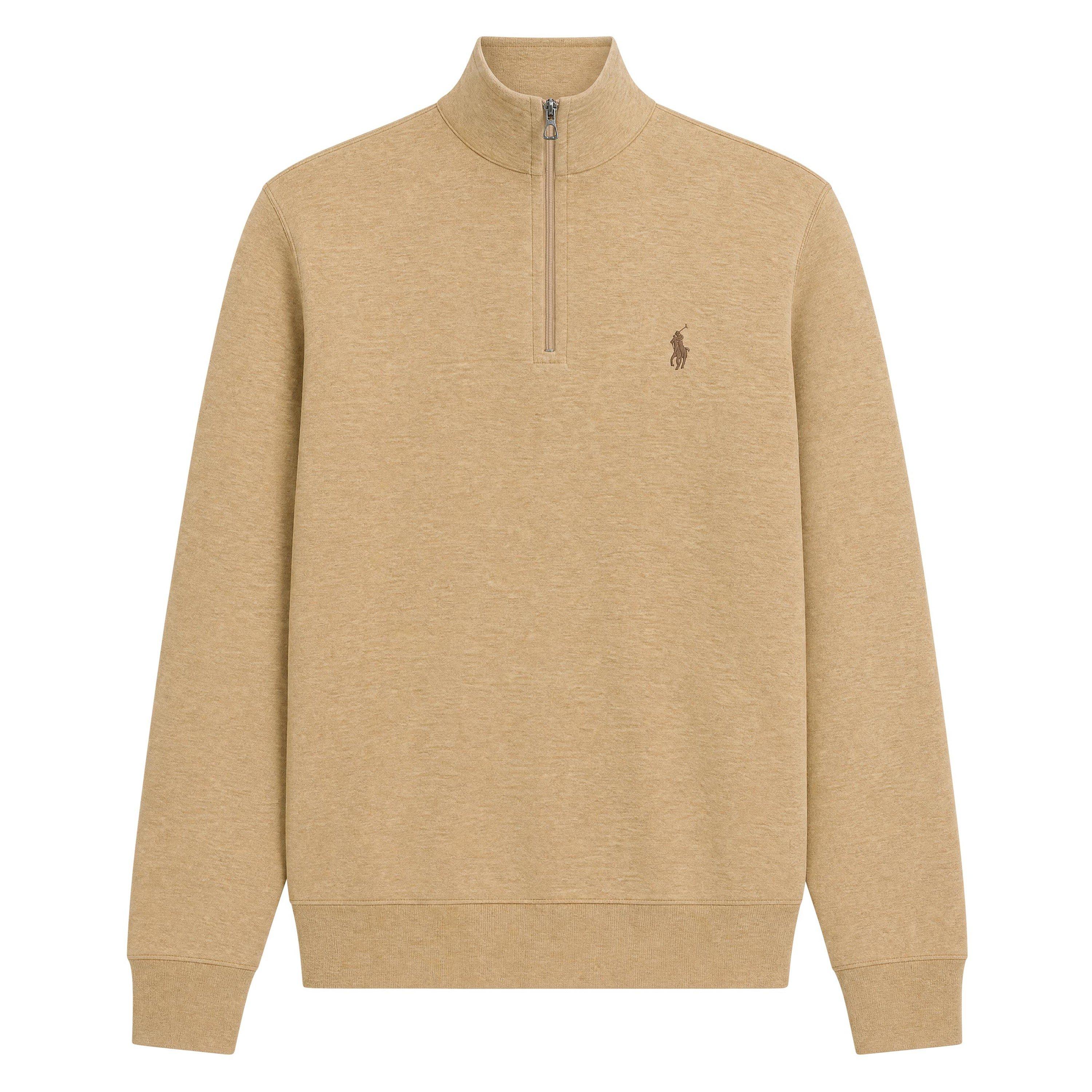 TAN - Polo Ralph Lauren - PRL LS KNIT QUARTER ZIP TOP