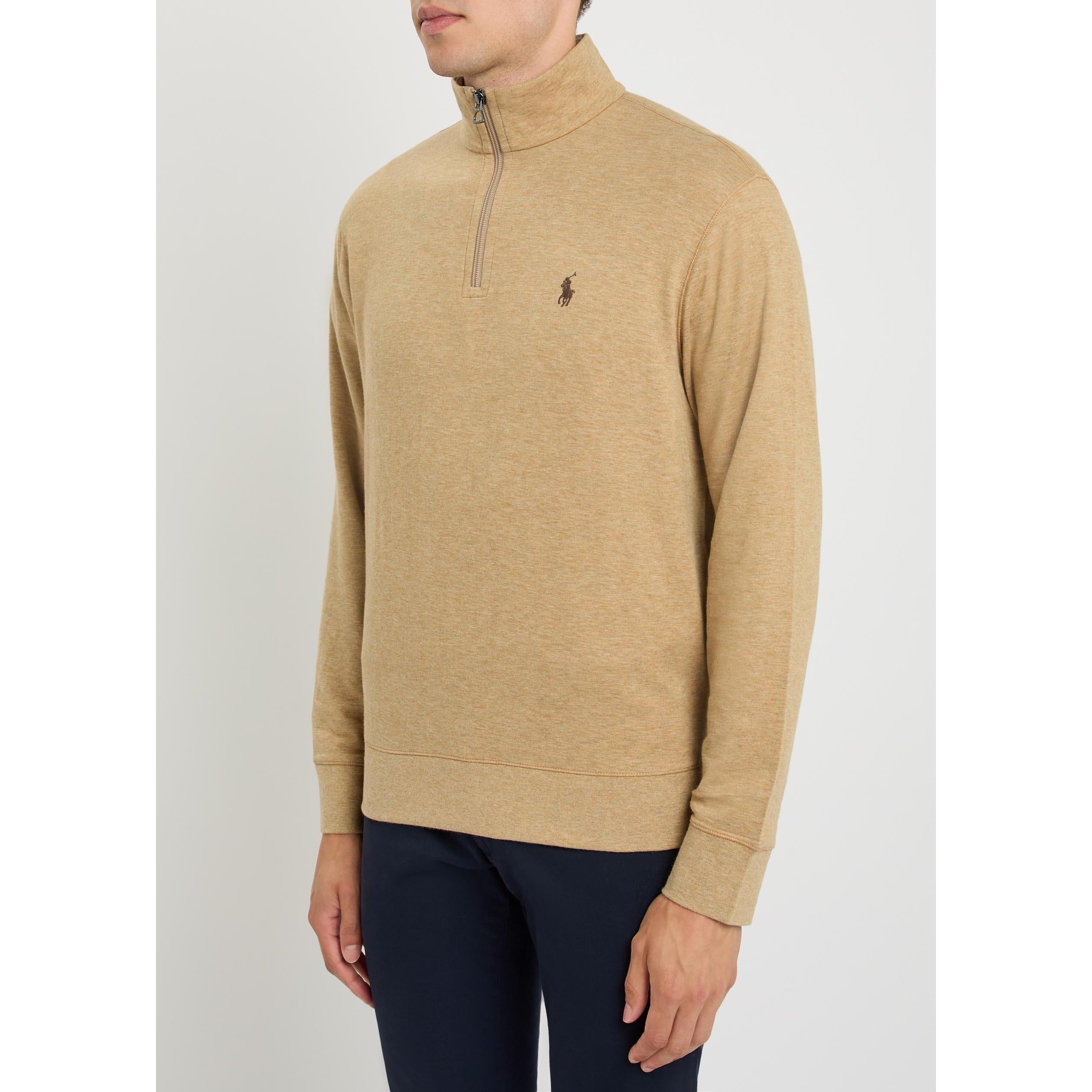 TAN - Polo Ralph Lauren - PRL LS KNIT QUARTER ZIP TOP - 2