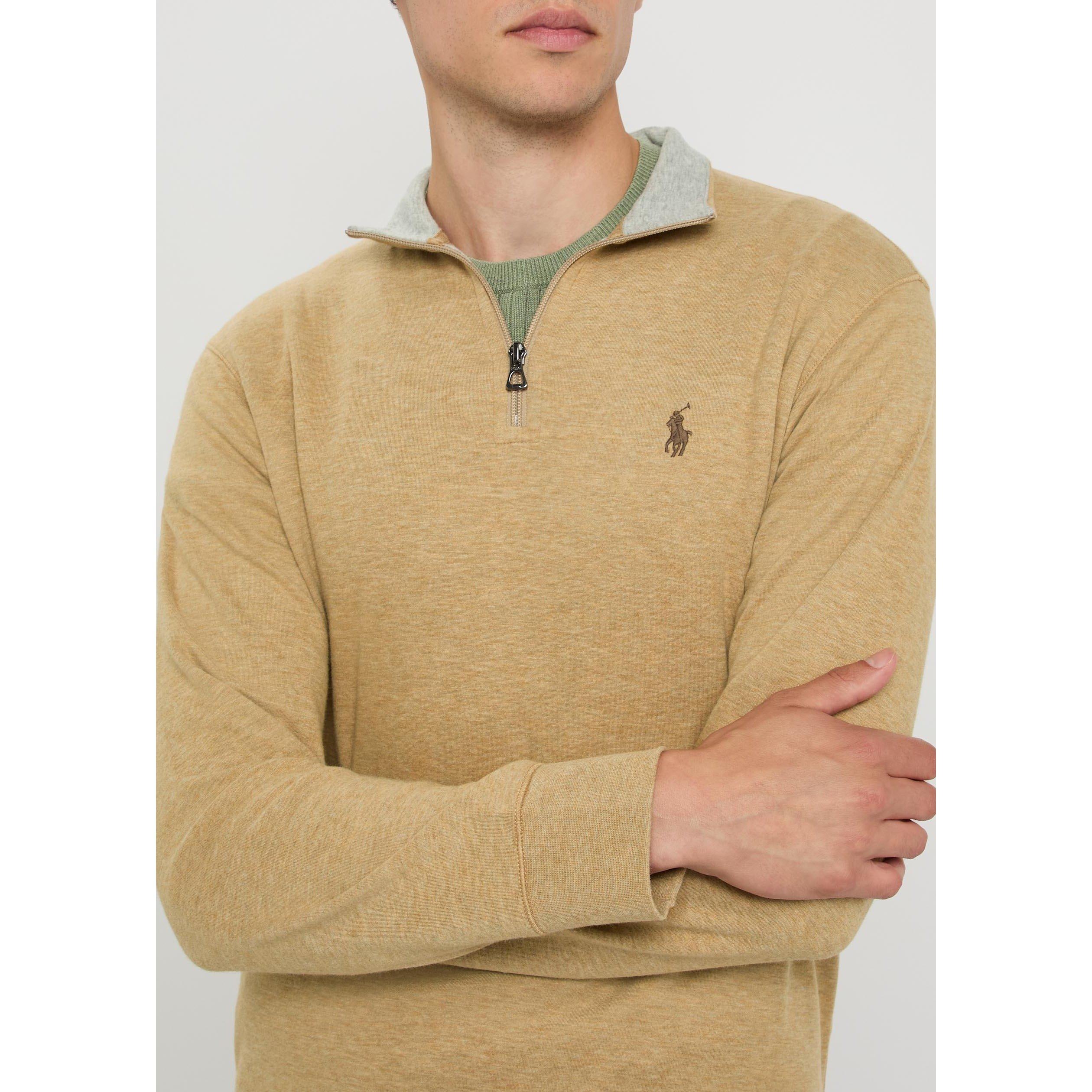 TAN - Polo Ralph Lauren - PRL LS KNIT QUARTER ZIP TOP - 4