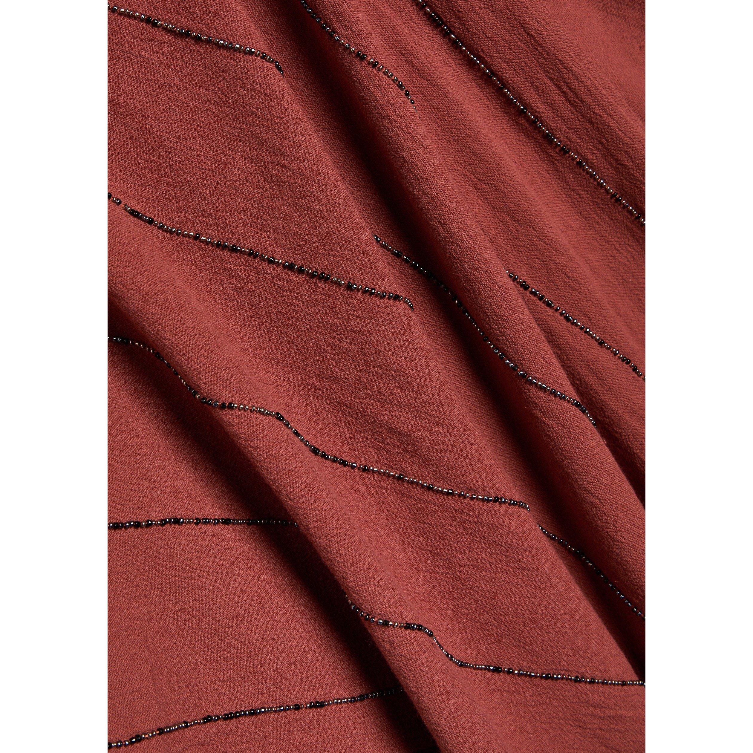 RED - Caravana - ARTISANAL CTTON MAXI CAPE W BE - 4