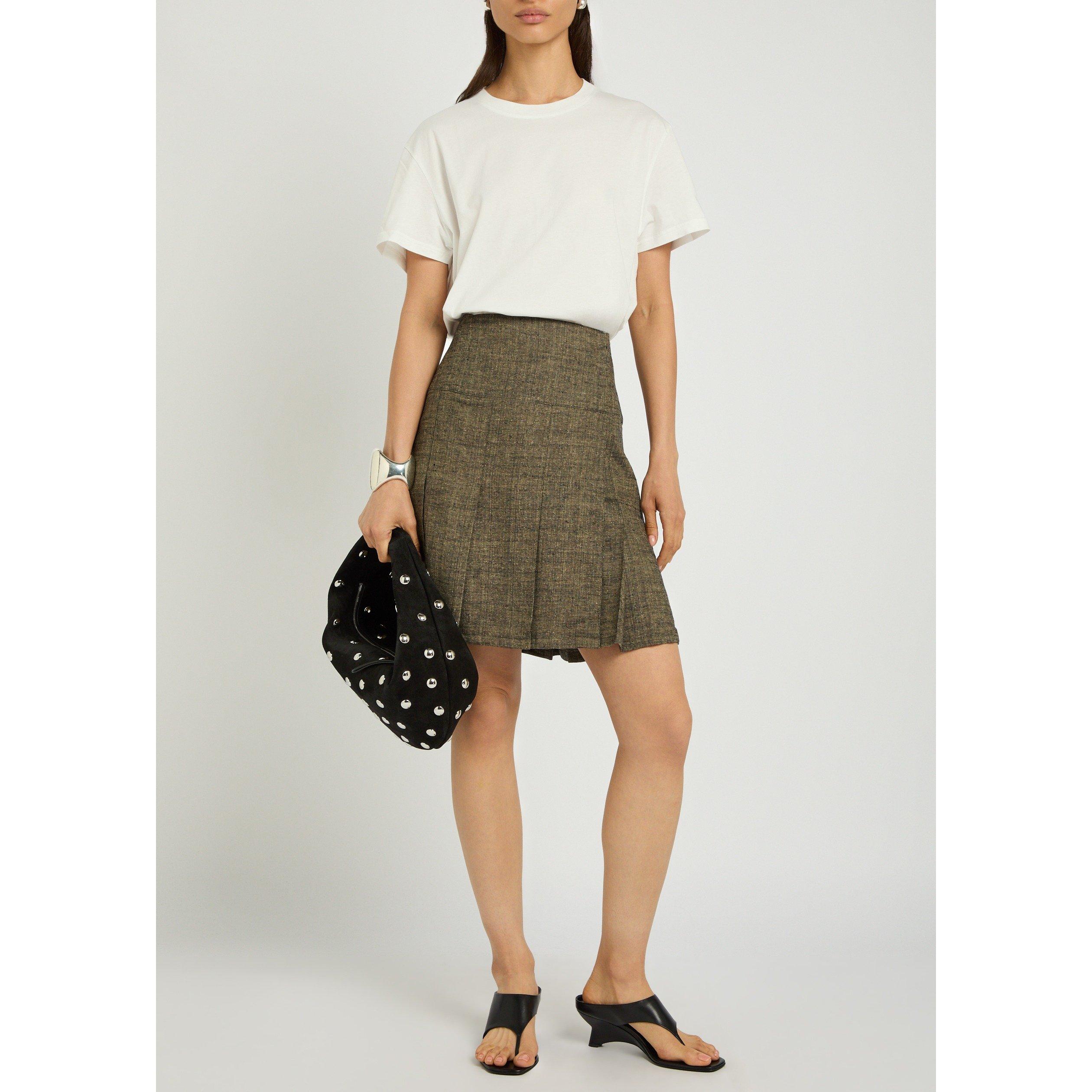BROWN - Our Legacy - Women's Girdle Linen Pleated Skirt - 5