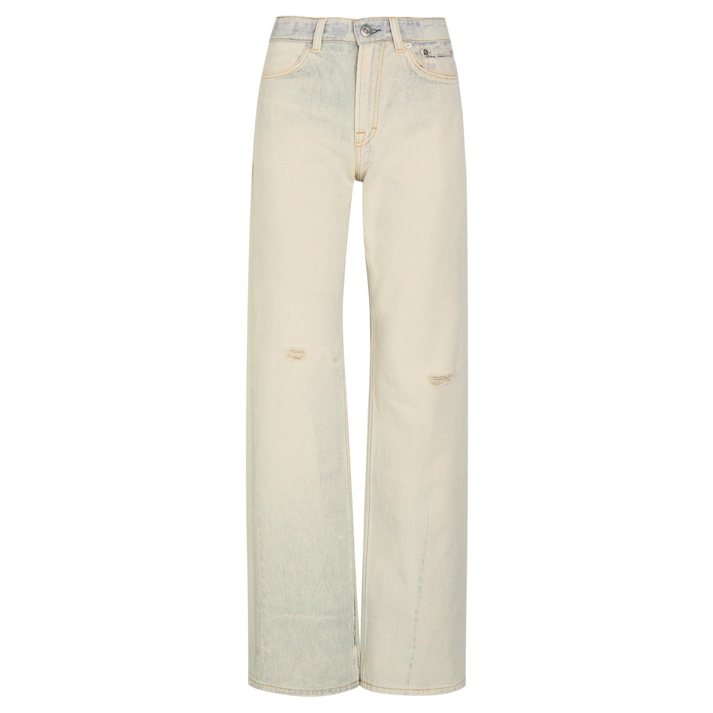 GREY - Our Legacy - Women's Wata Cut Distressed Cotton Bootcut Jeans - 1