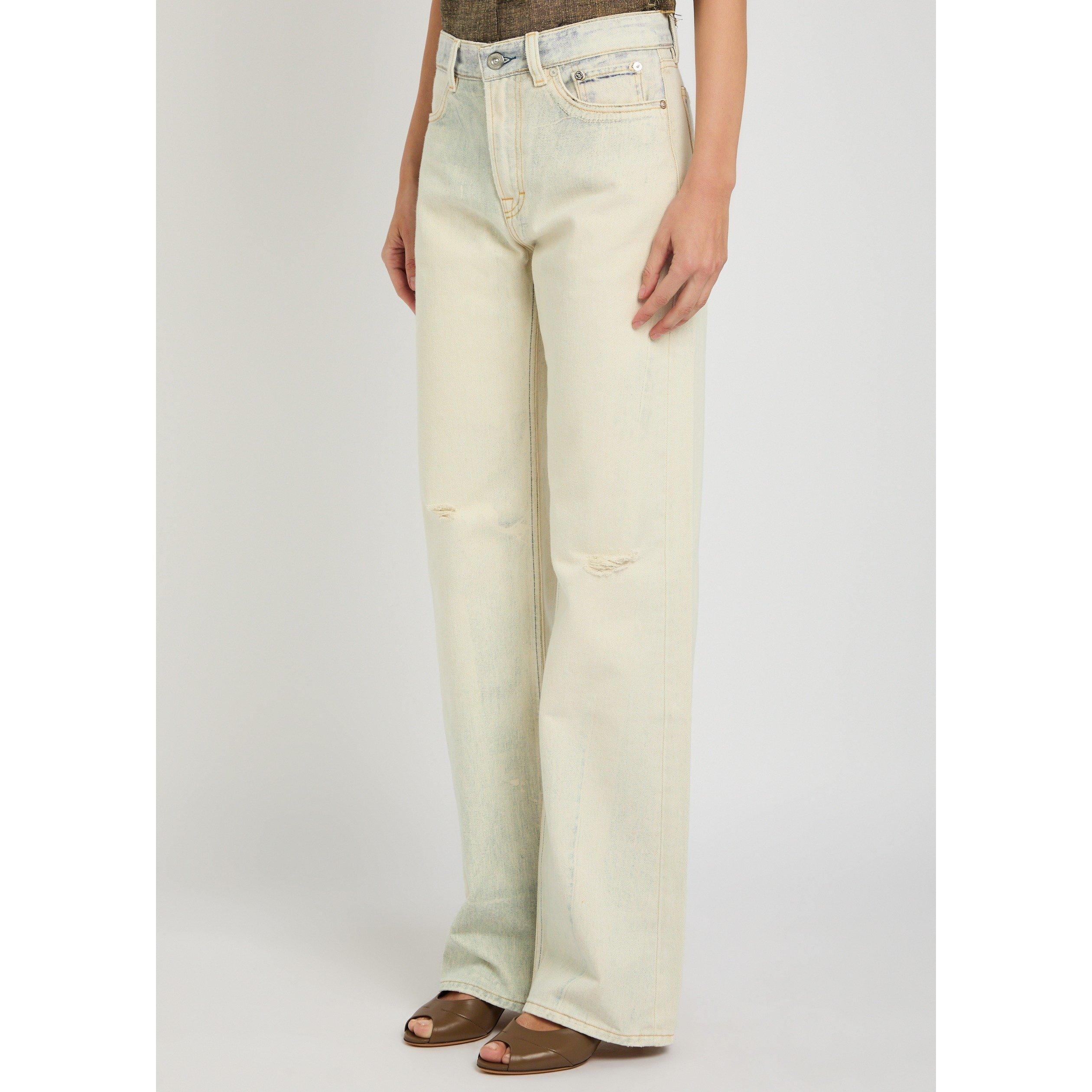 GREY - Our Legacy - Women's Wata Cut Distressed Cotton Bootcut Jeans - 2