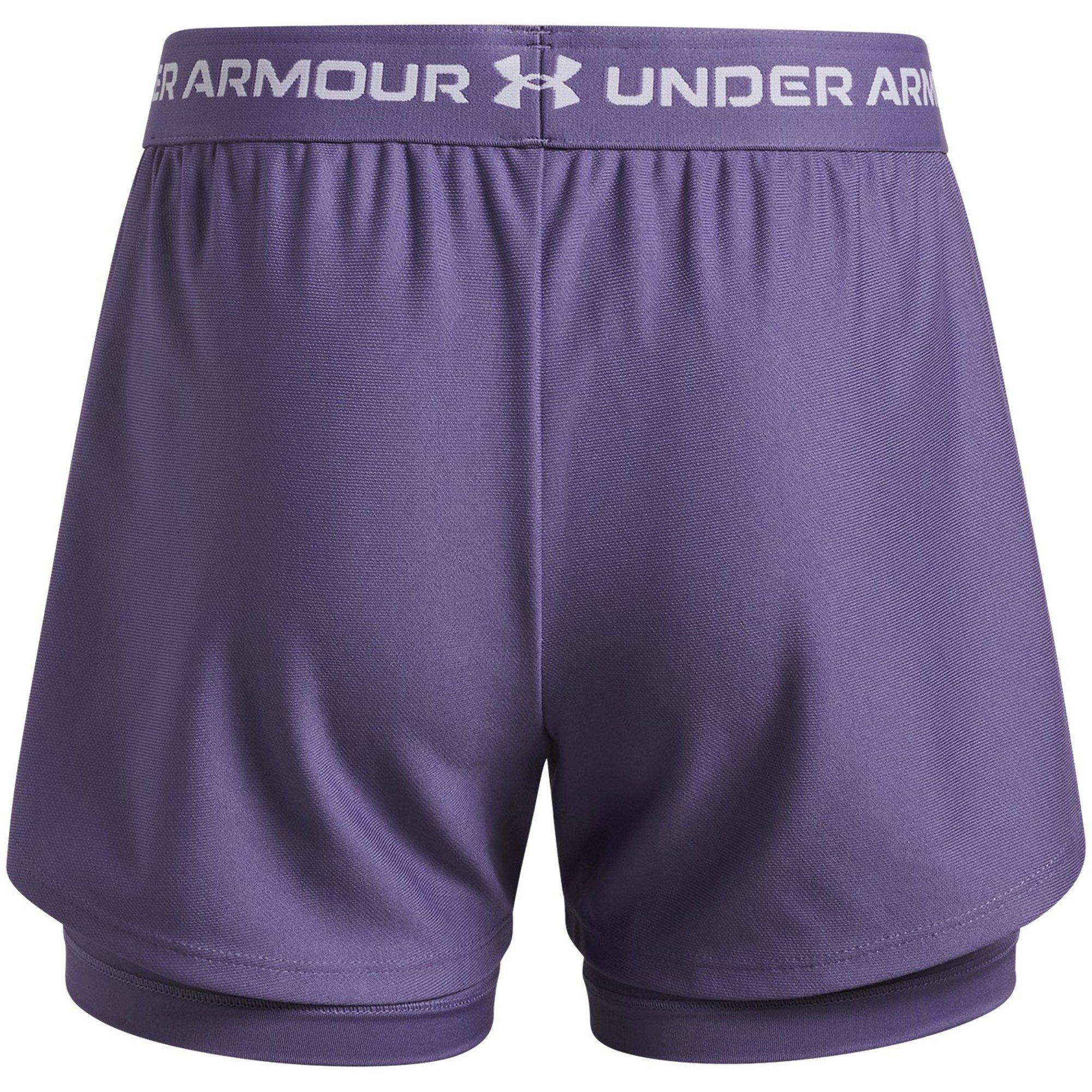 Purple/White - Under Armour - Kids Tech™ Play Up Performance Gym Shorts - 2