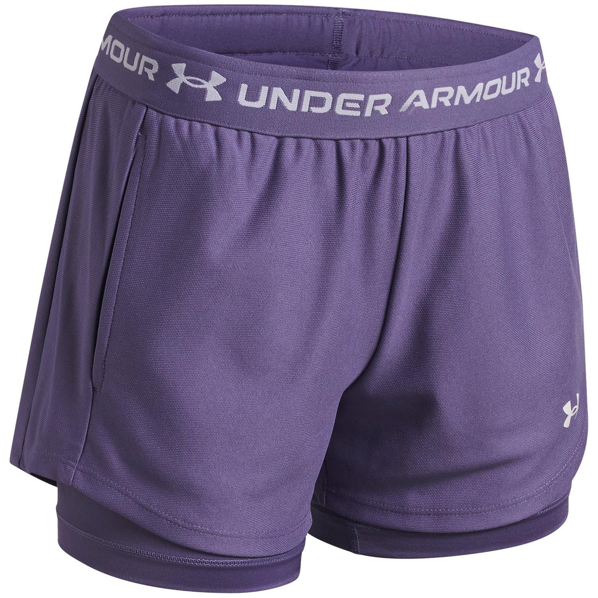 Purple/White - Under Armour - Kids Tech™ Play Up Performance Gym Shorts - 3