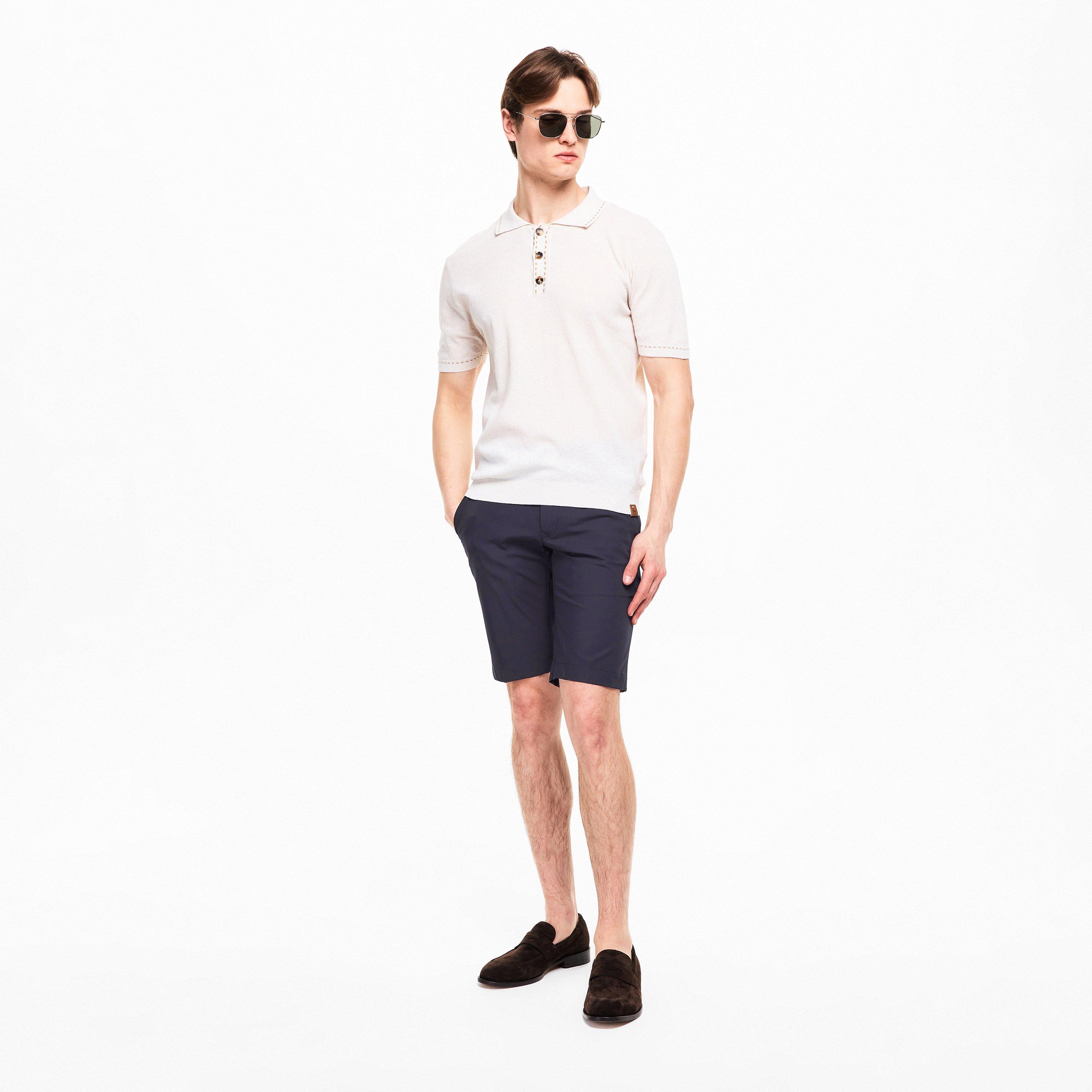 Y78 Blue - Jacob Cohen - Men's Bob Tech Short Chino Shorts - 6