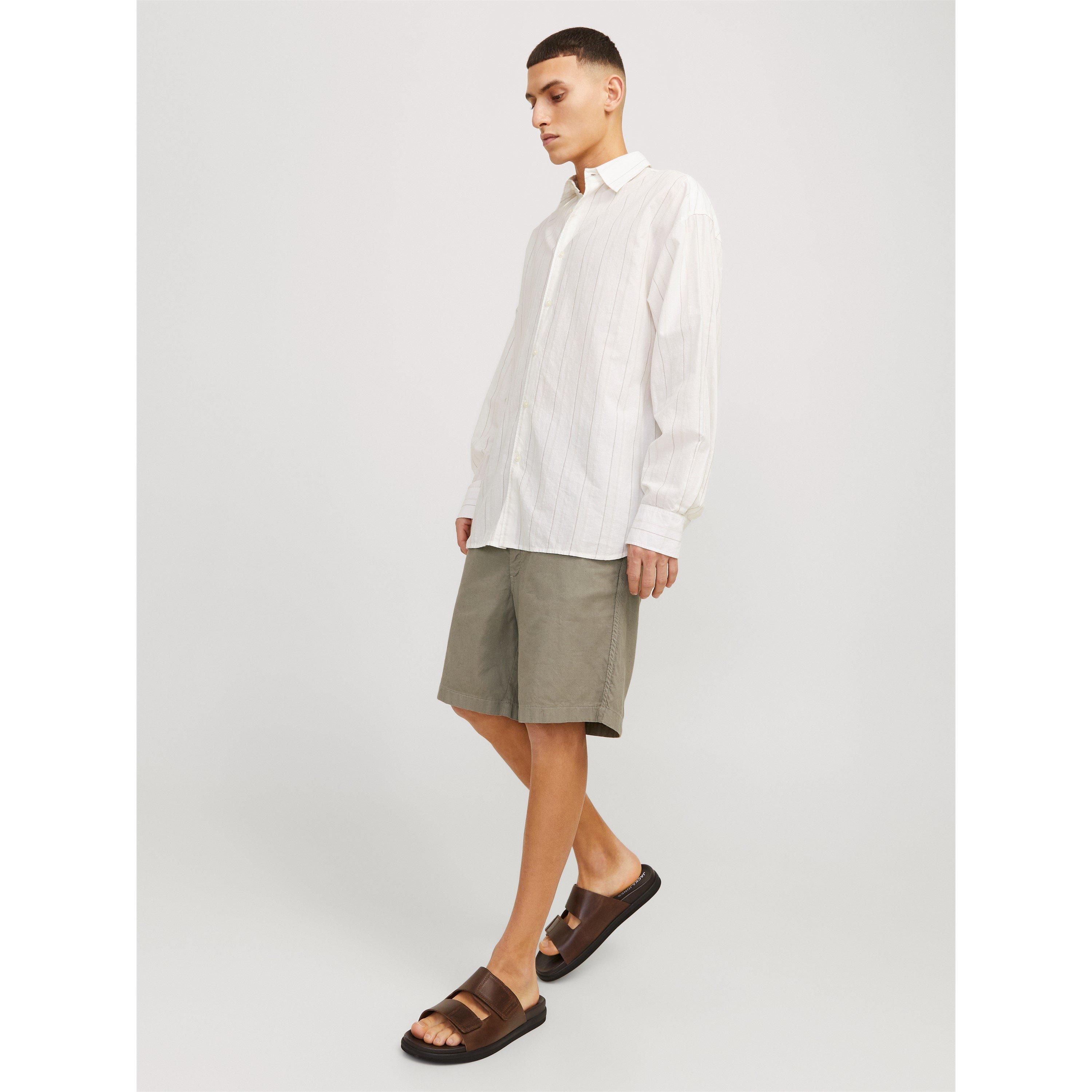 Oliveira Empoeirada - Jack and Jones - Men's Junior Linen Chino Shorts - 5
