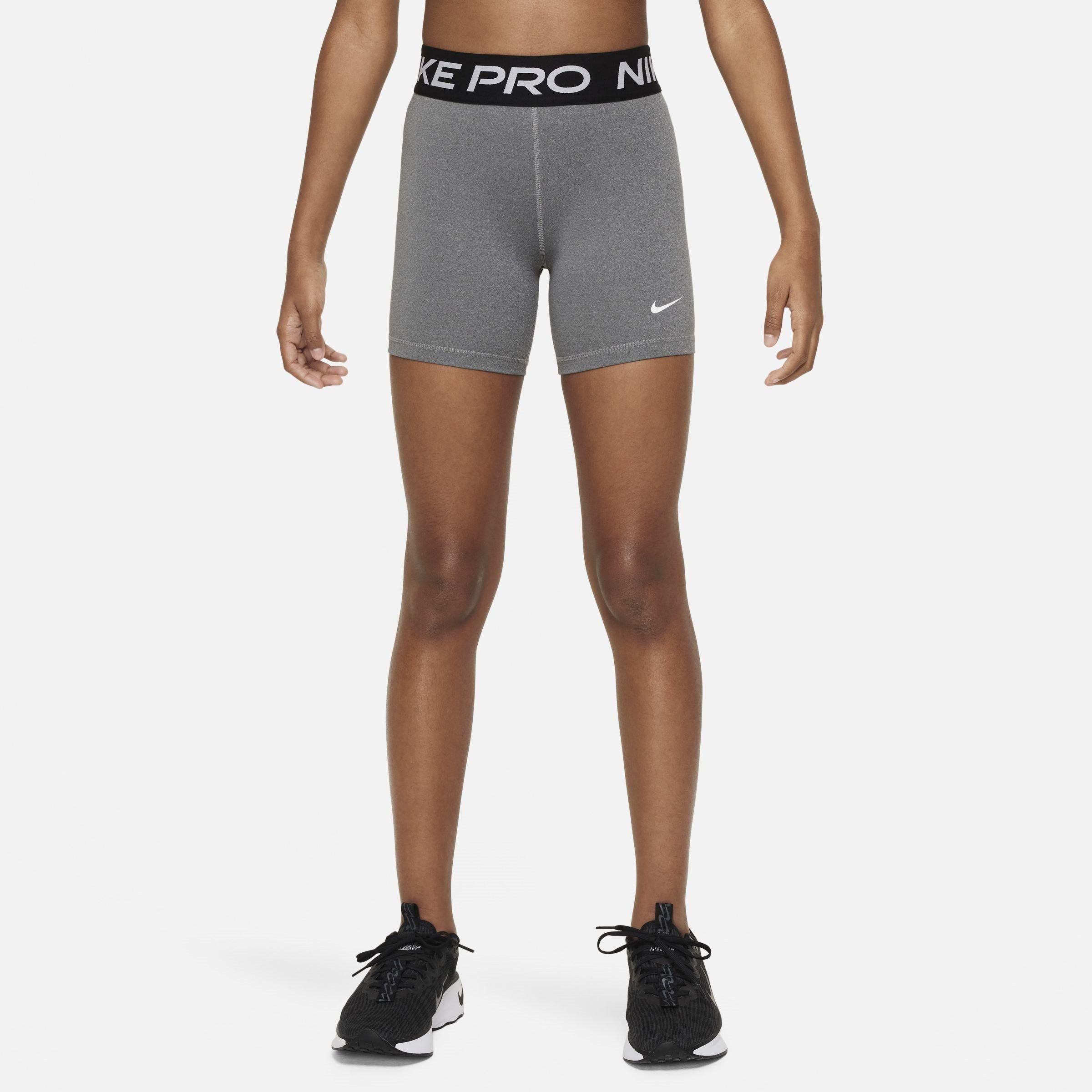Grey Heather - Nike - Pro Shorts Junior Girls - 3
