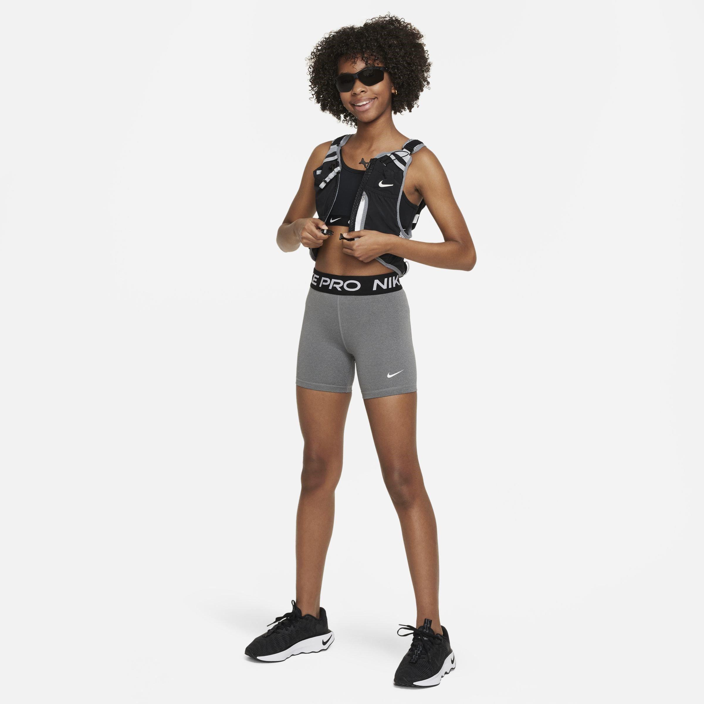 Grey Heather - Nike - Pro Shorts Junior Girls - 6