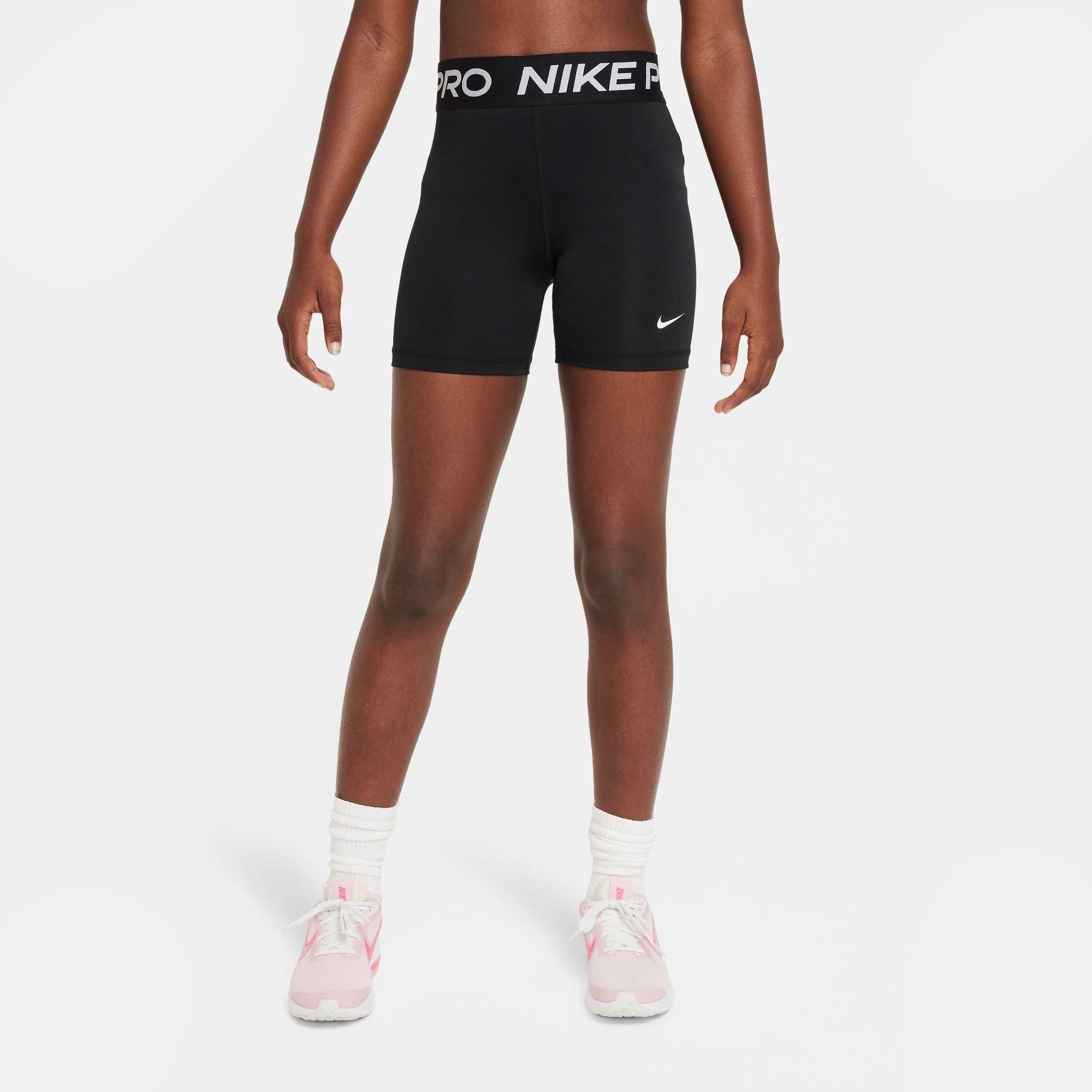 Sort/Hvid - Nike - Pro Shorts Junior Girls - 3