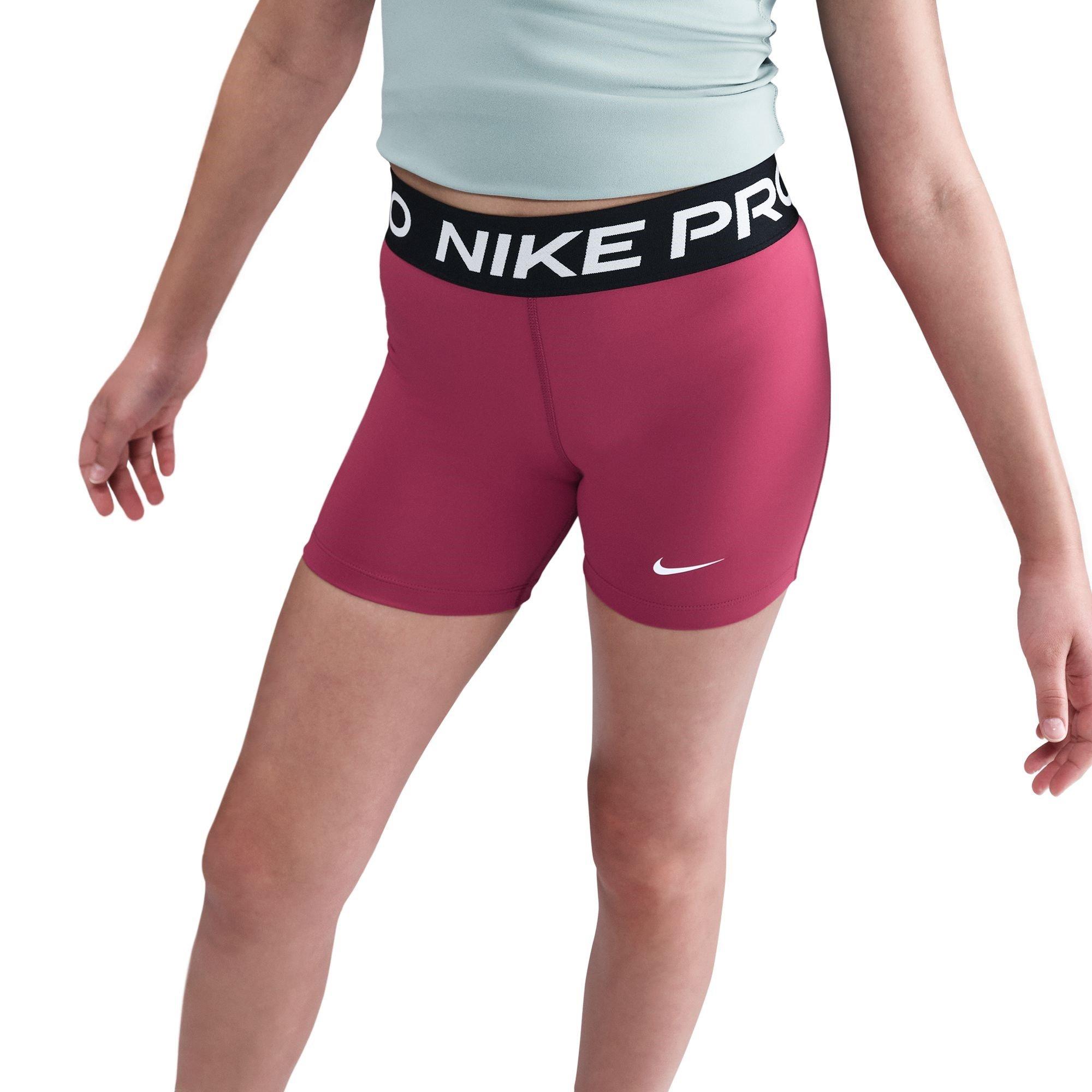 Nike Girls Pro Shorts Junior - Sweet Beet - 13 (XL)