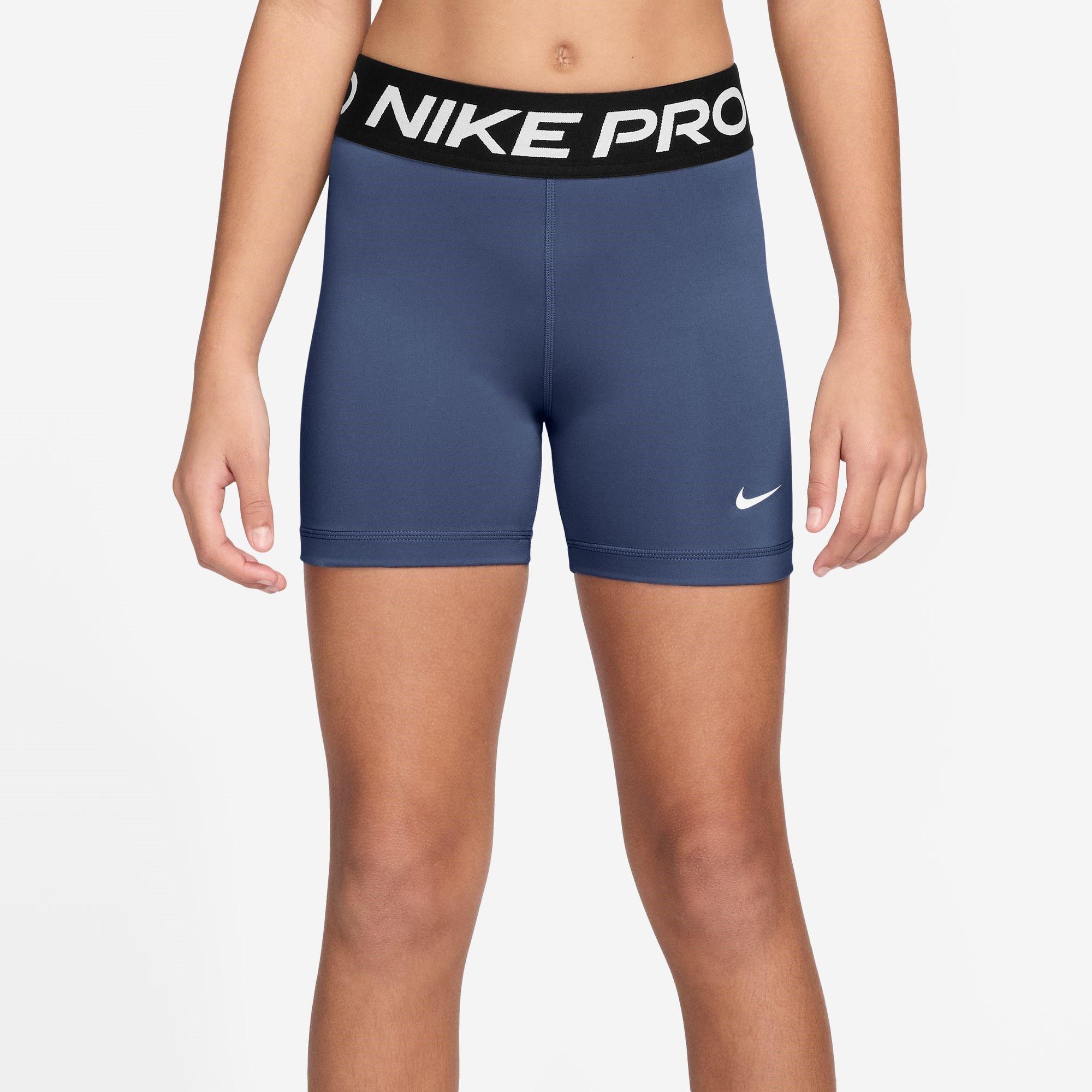 Nike Girls Pro Shorts Junior - Mystic Navy - 7-8 (S)