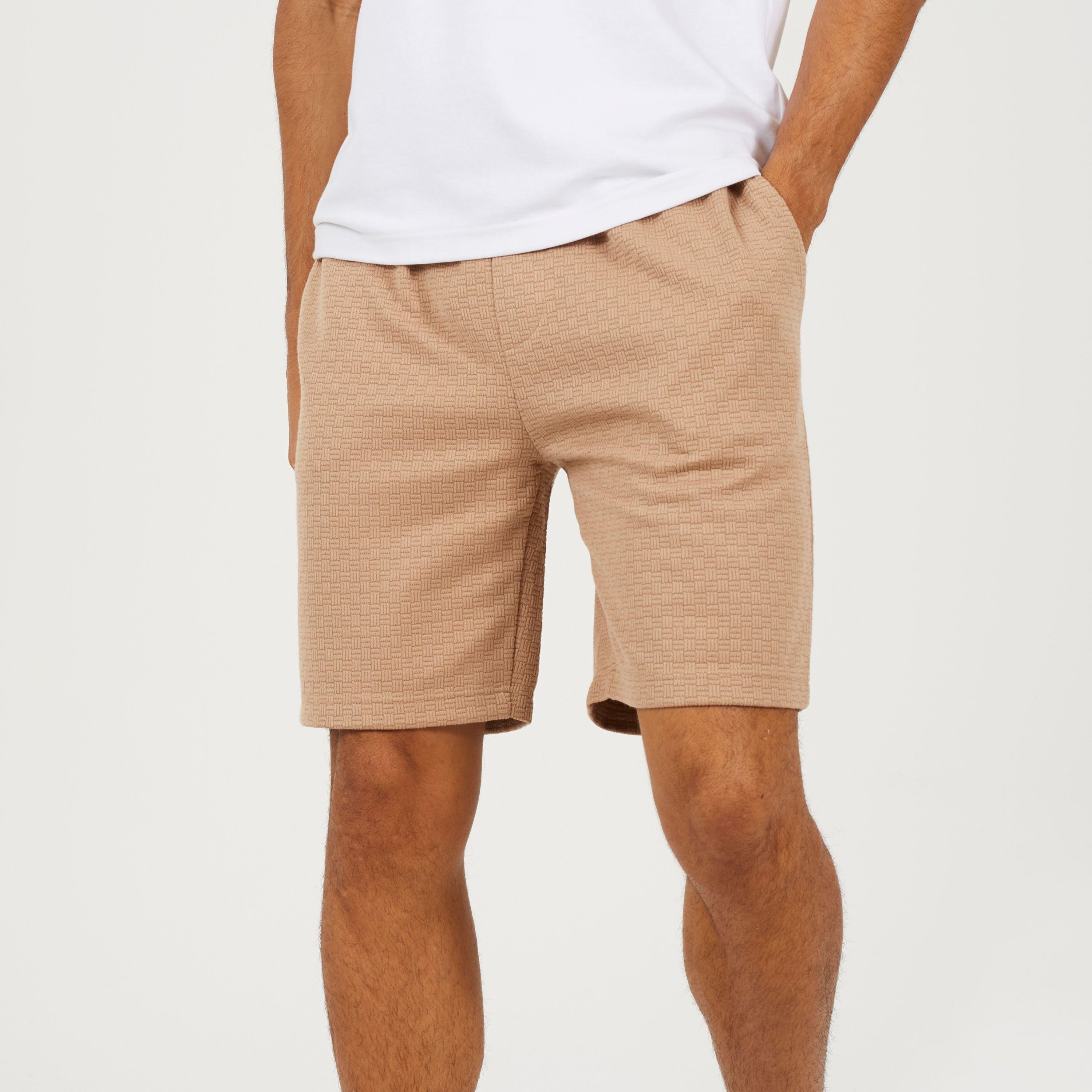 Brave Soul Mens Classic Style Textured Shorts