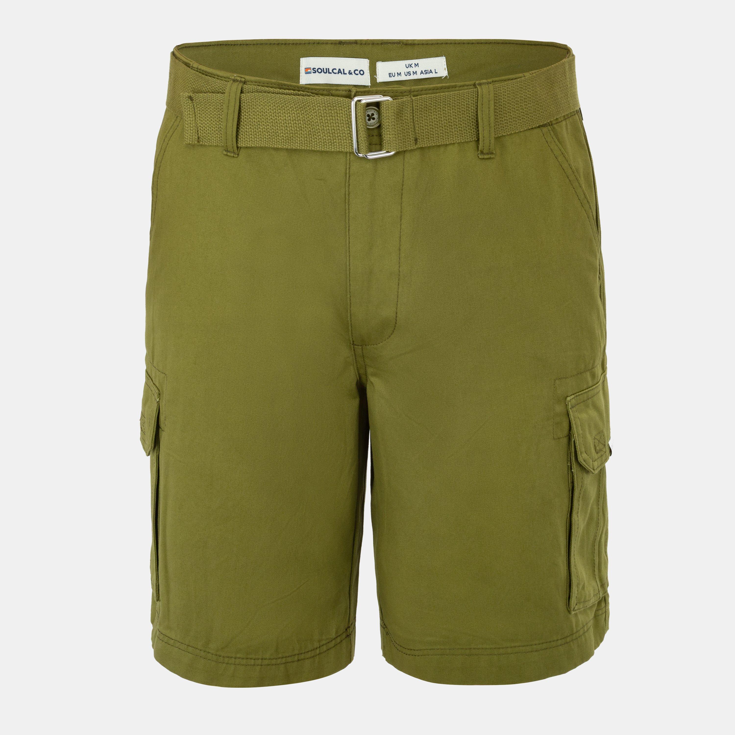 Soulcal Men's Washed Short - Olive - 2XL