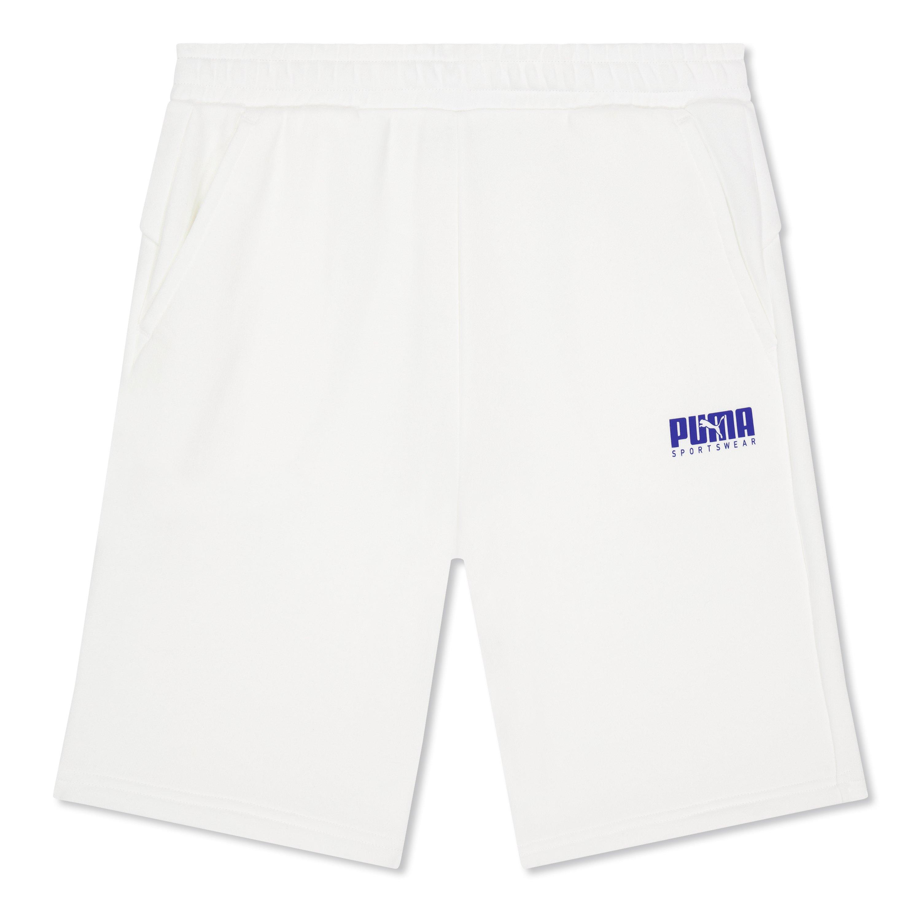 Puma  Kids ' Key Graphic Fleece Jogger Shorts - White Puma White - 13 (XL)