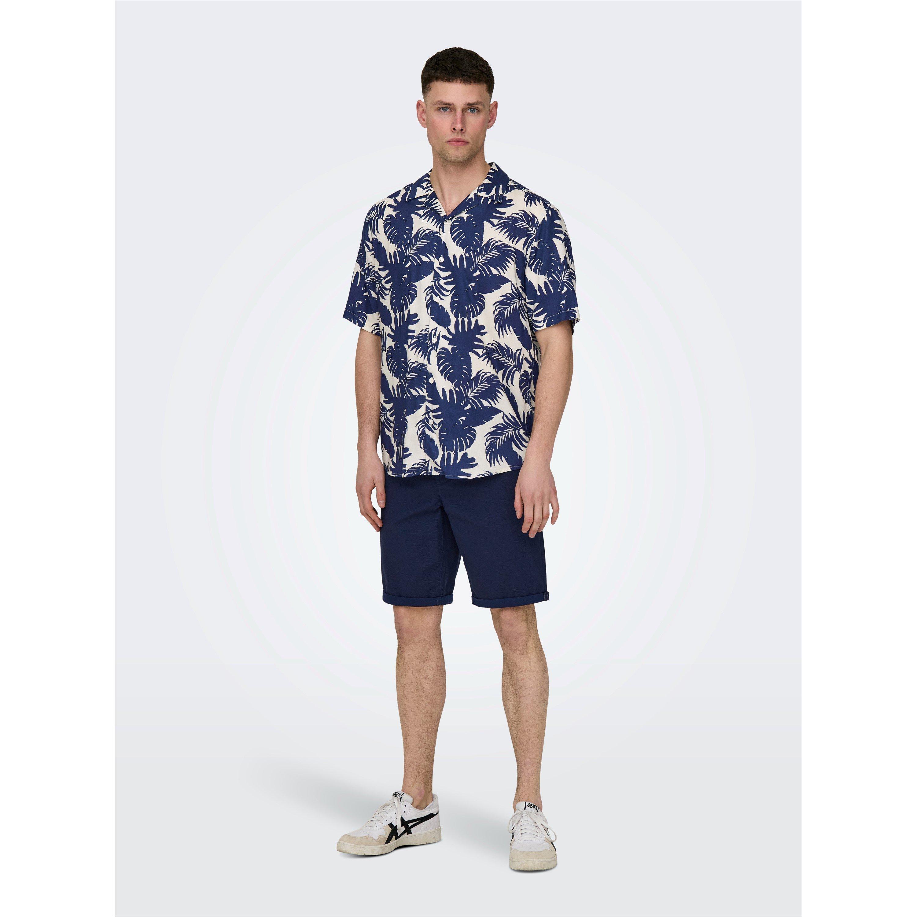 Dark Navy - Only - Men's Chino Shorts - 1