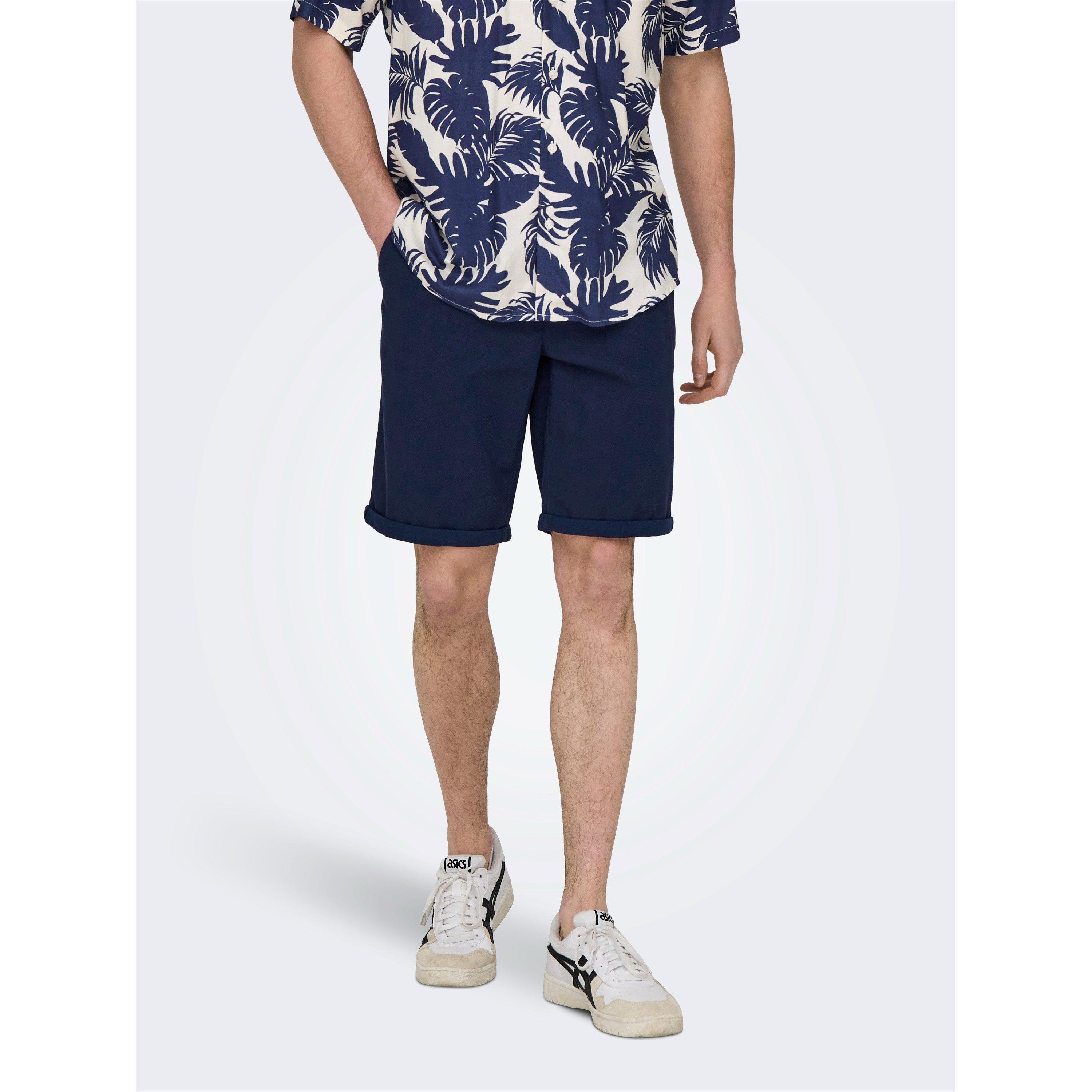 Dark Navy - Only - Chino Shorts - 2