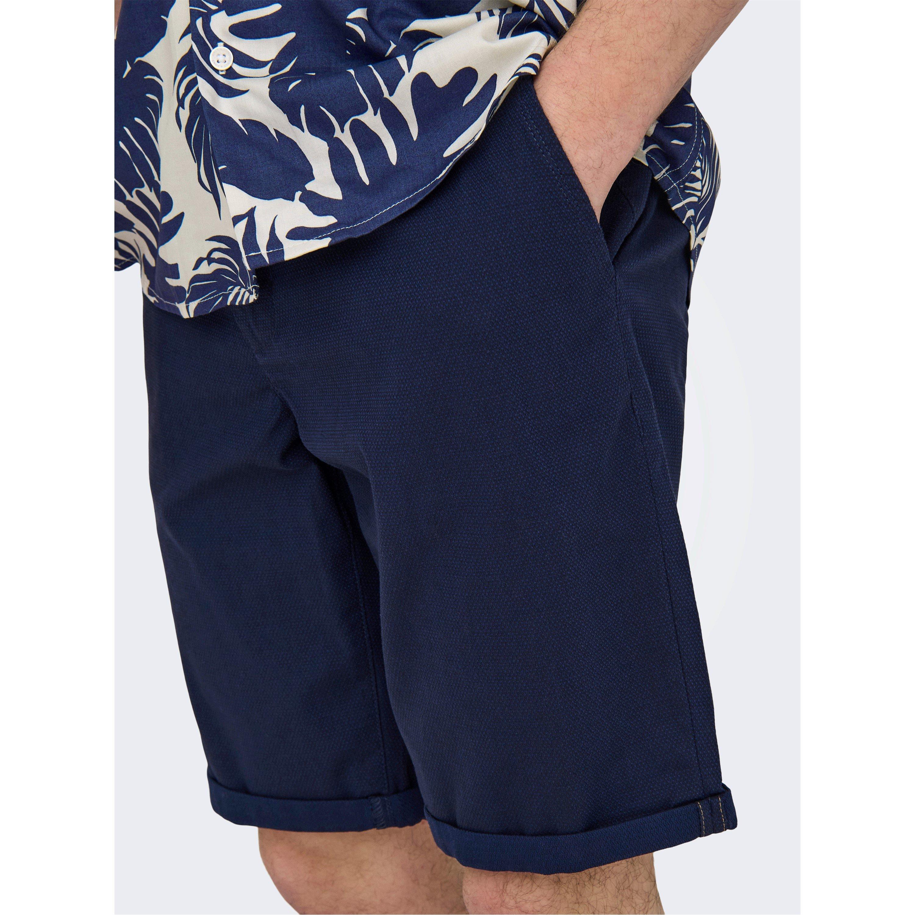 Dark Navy - Only - Chino Shorts - 3